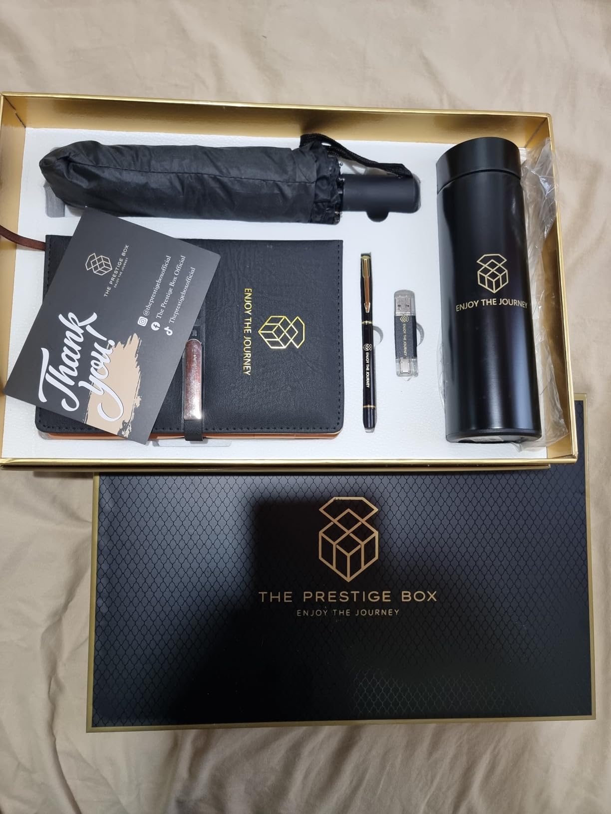 The Prestige Box Enjoy the Journey Premium Gift Box for Corporate Office Business Birthdays Anniversary Special Events Employee Appreciation Gifts Bulk Thank You Gifts for Men Women Dad Mom Uncle Work Gifts customer photo 1