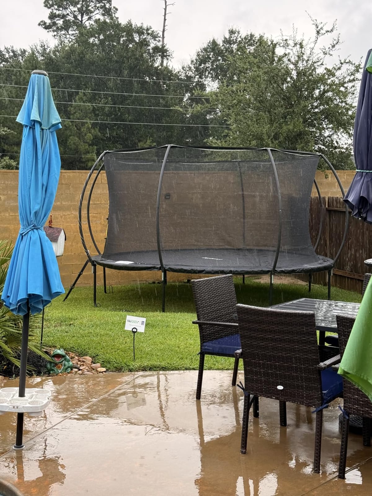 JoyBerri Outdoor Trampoline - with LED Lights, Net, Ladder, ASTM Certified customer photo 2