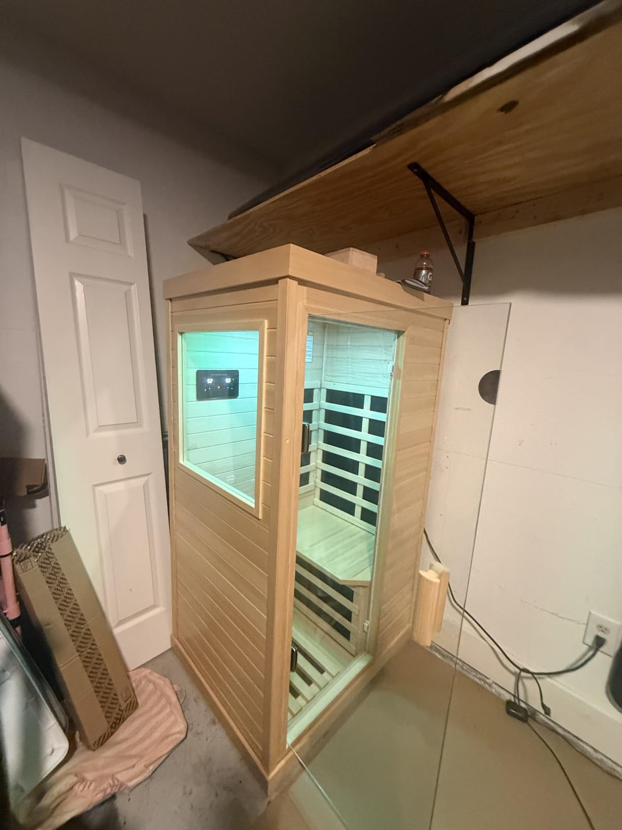 OUTEXER Far Infrared Sauna 120V 20A for 2 Person Indoor Canadian Hemlock | Home Sauna Spa Room Low-EMF Wood 1920W with Oxygen Bar 47.2 * 35.4 * 74.8Inch customer photo 2