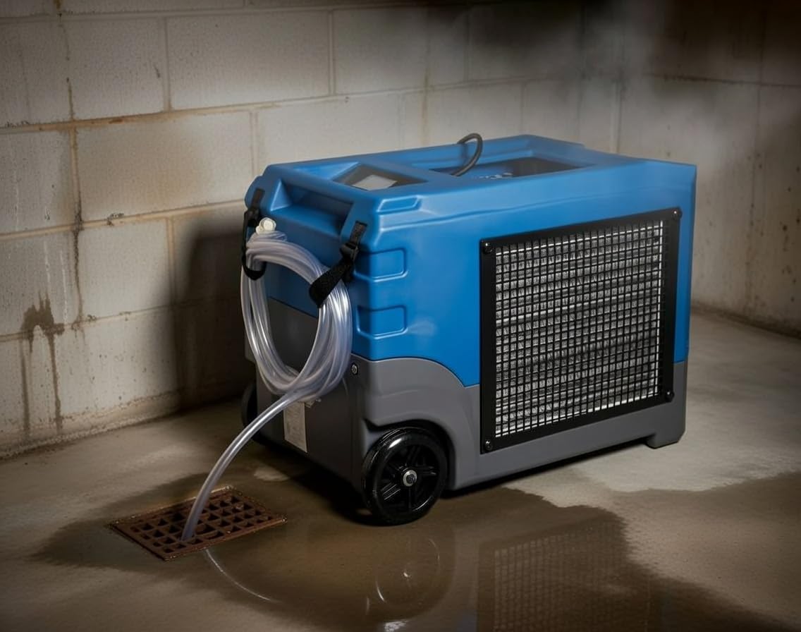MOUNTO 268Pints LGR Commercial Compact Dehumidifier with Pump and Drain Hose, LGR Portable Dehumidifier with wheels for Home, Basements, Garages, and Job Sites (Green) customer photo 2