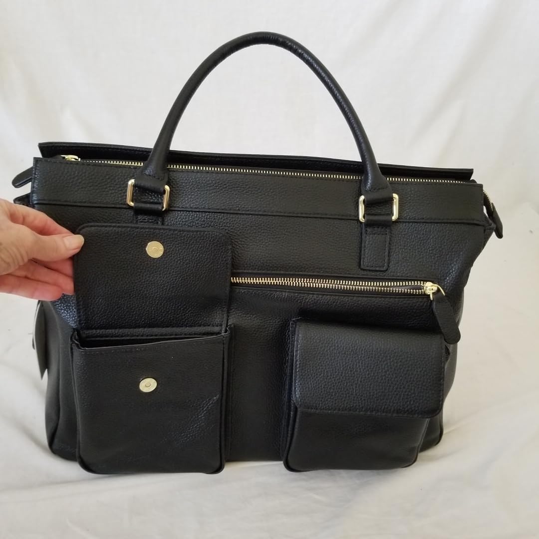 Kattee Leather Briefcase for Women, 15 Inches Laptop Bag, Work Tote with Luggage/Shoulder Strap customer photo 1