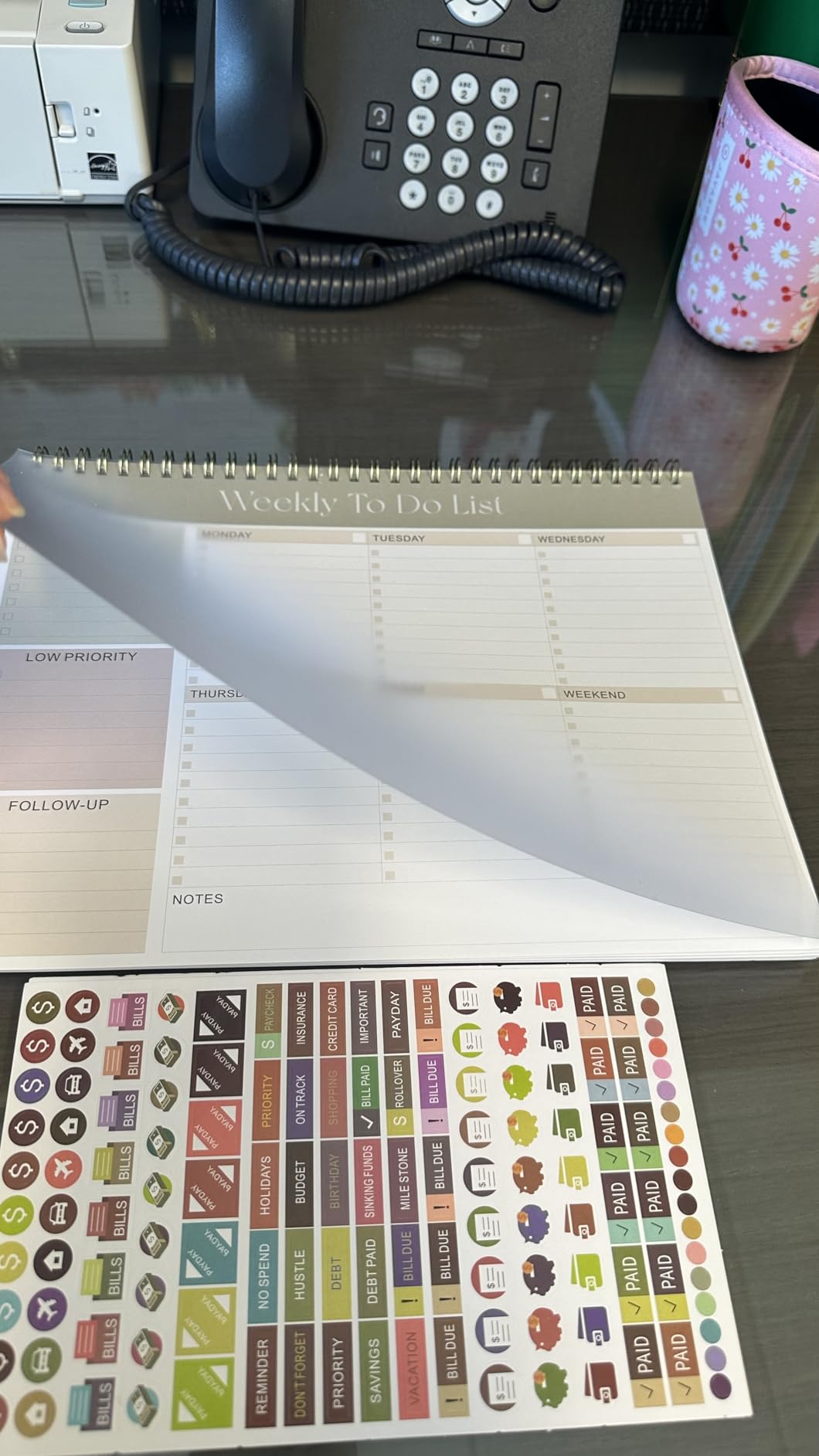Weekly To Do List Notepad, Undated Planner with 52 Sheets (8.5''x11'') | Desk Accessories and Supplies, Women & Man, Home School & Work customer photo 2