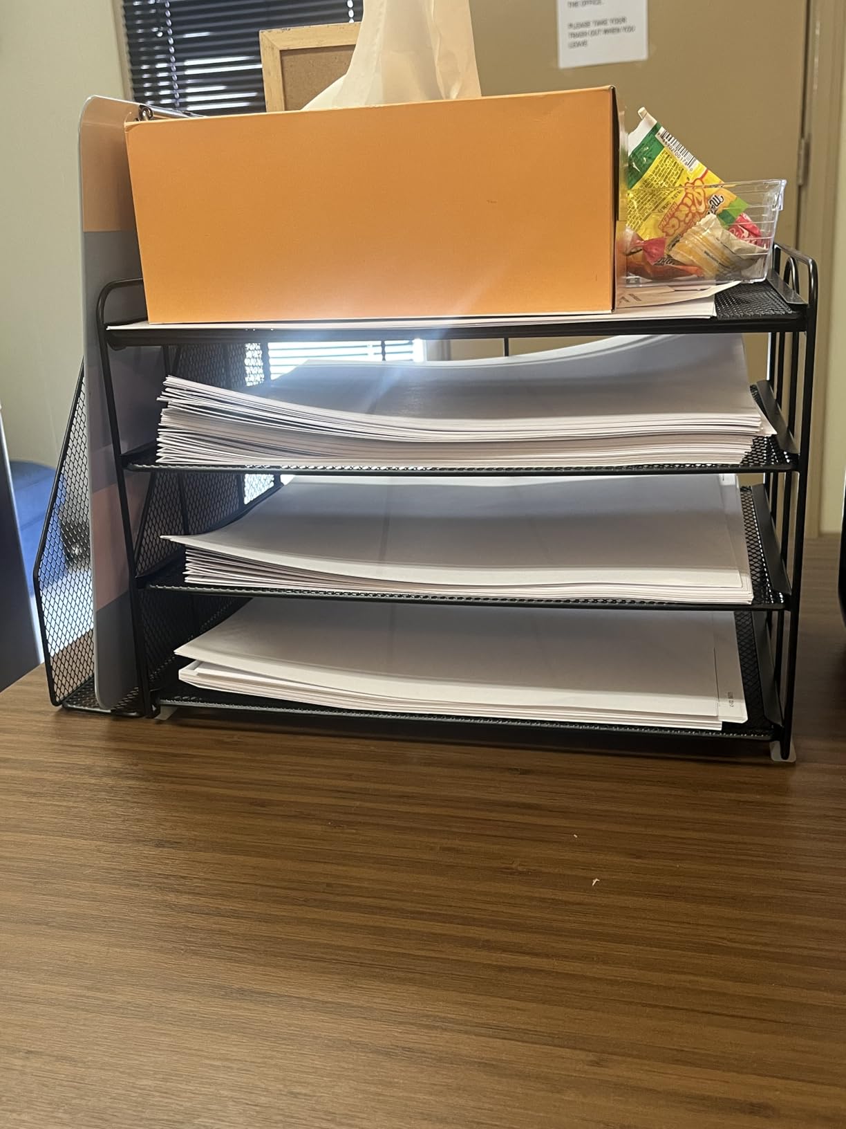 gianotter 4-Tier Paper Organizer With Magazine Holder, Desk Organizers and Accessories, Desk Accessories & Workspace Organizers, File Organizer for Office Supplies Storage (Black, 4-Tier) customer photo 2