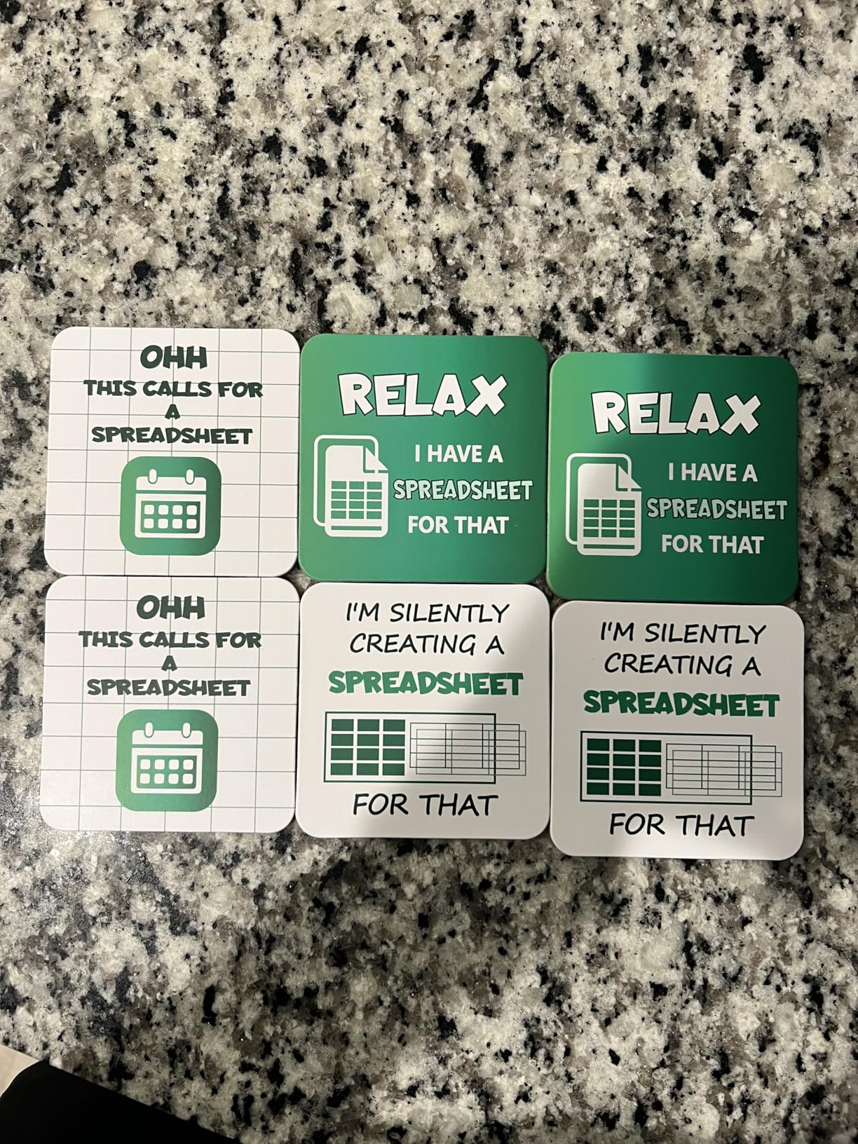 Hushee 6 Pcs Accountant Gifts Wooden Spreadsheet Coasters 3.54 x 3.54 Inches Accountant Coasters Funny Accountant Birthday Gift for CPA Women Men Coworker Assistant Employee Appreciation Gift customer photo 2