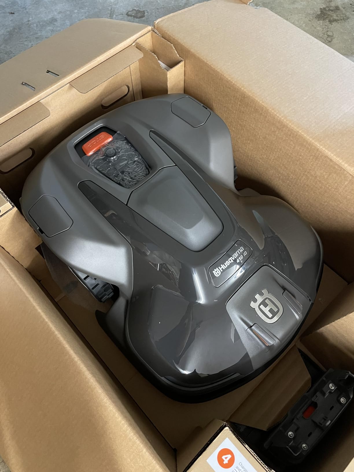 Husqvarna Automower 410iQ Wire-Free Robot Lawn Mower with EPOS Plug-in, Up to 1/2 Acre, 45% Slope, App-Based Virtual Zones, 4-Year Warranty customer photo 2