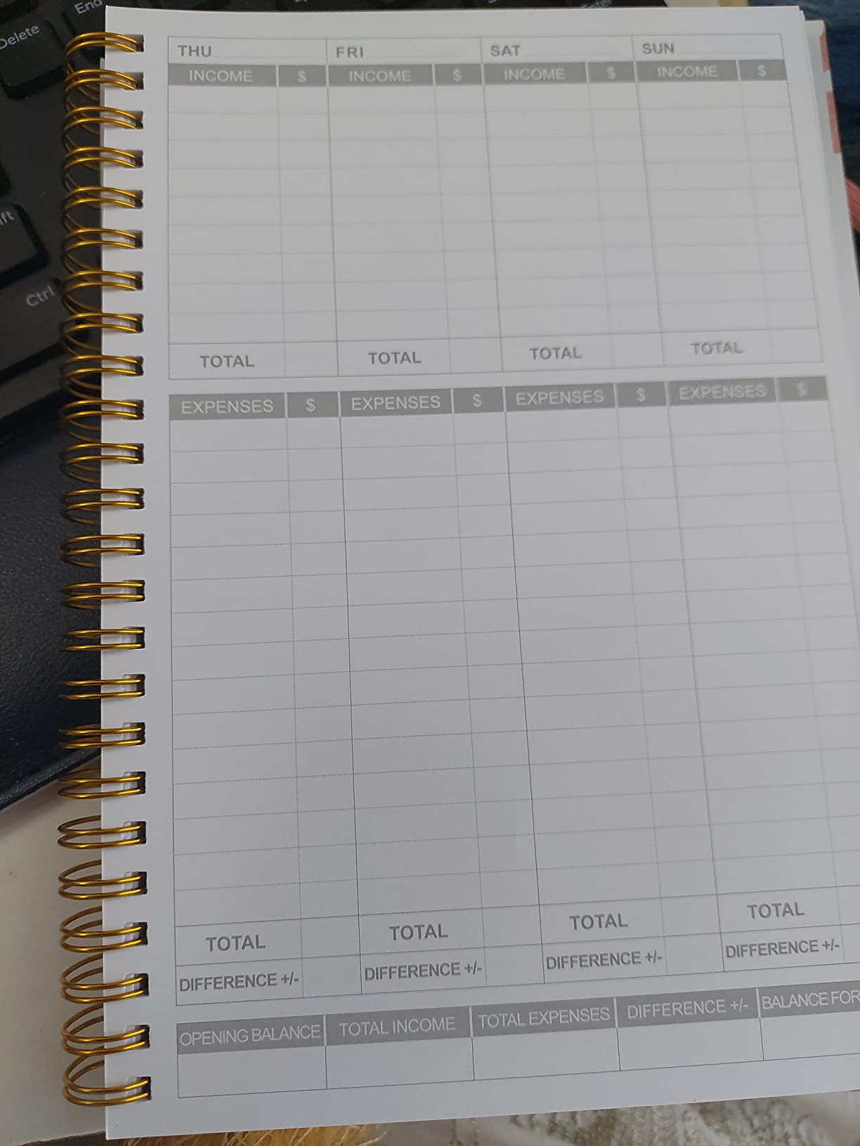 Heveboik Income & Expense Log Book - A5 Income and Expense Ledger Book for Small Business, Accounting Bookkeeping Tracking for Woman and Man, 5.5