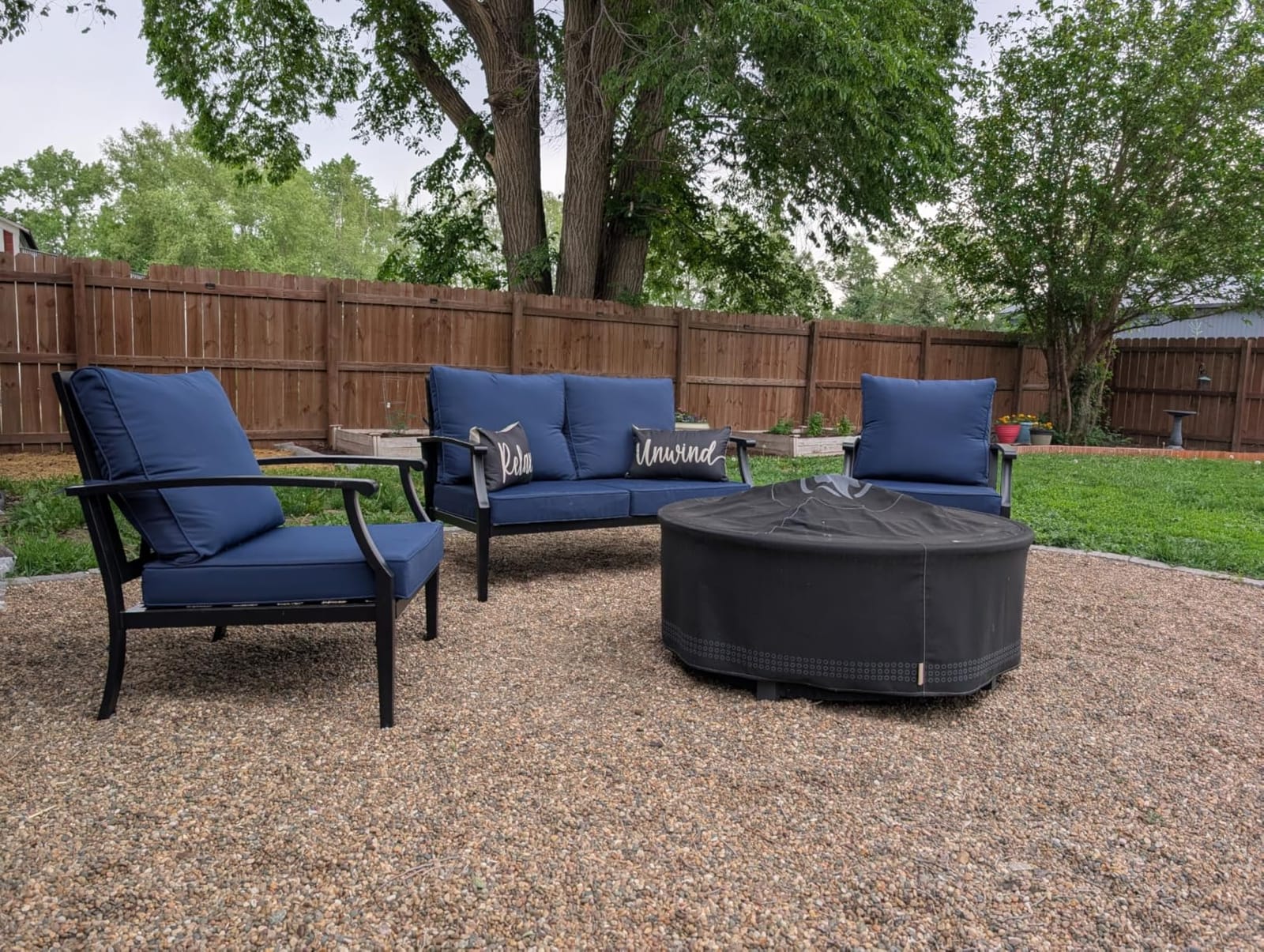 4-Piece Patio Furniture Set, Wider Outdoor Metal Seating Sofa with High Back & Loveseat, Coffee Table, All Weather Metal Conversation Set for Backyard, Poolside, Deck-Beige customer photo 2