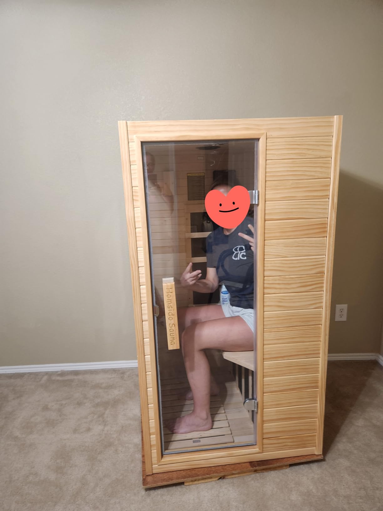 Far Infrared Sauna for 1 Person - 1050W Fast Heating, Canadian Hemlock Wood Home Sauna with Bluetooth Speaker, Chromotherapy & Oxygen Ionizer Easy Assembly Indoor Sauna customer photo 2