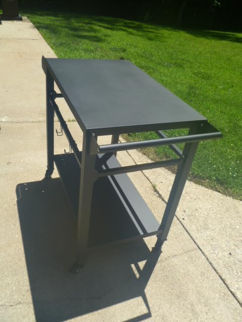 SUNCROWN Outdoor Grill Table with Wheels, Kitchen Cooking Prep Tables Movable BBQ Grill Cart for Garden, Camping, Home Party, Bar, Pizza Oven Table Stand customer photo 1