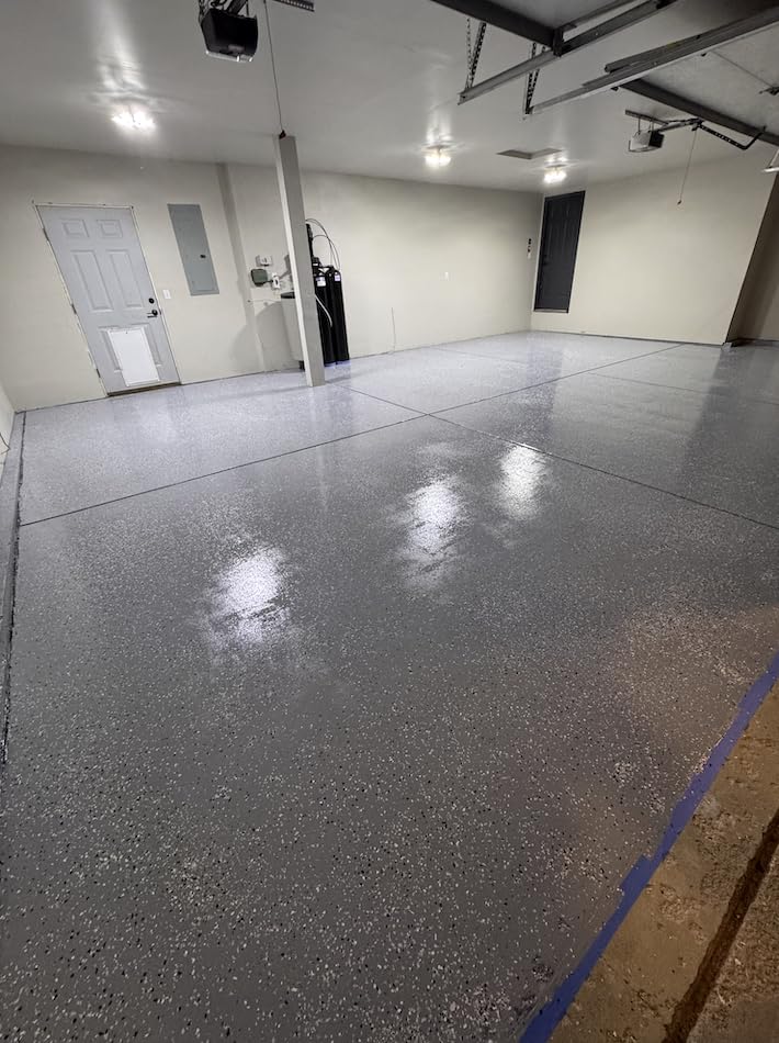 Gorilla Epoxy Garage Floor Coating Kit, 12 Pieces, 550 sq. ft. Coverage, High Gloss Gray, 100% Solids customer photo 2
