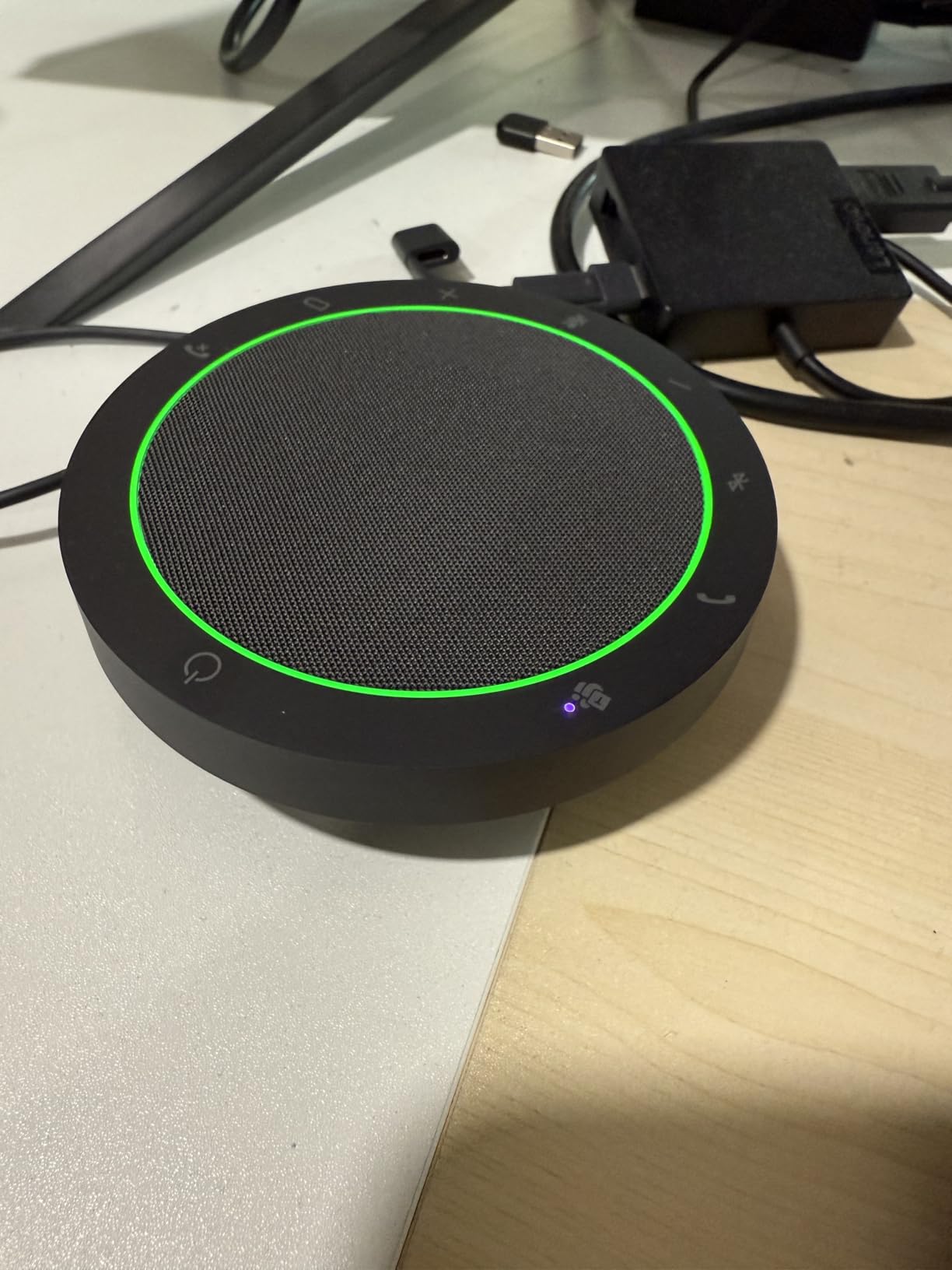 Jabra Speak2 55 Wireless Bluetooth Speakerphone (2025 Edition) - Portable with 4 Noise-Cancelling Mics - Microsoft Teams Certified - Dark Grey customer photo 1