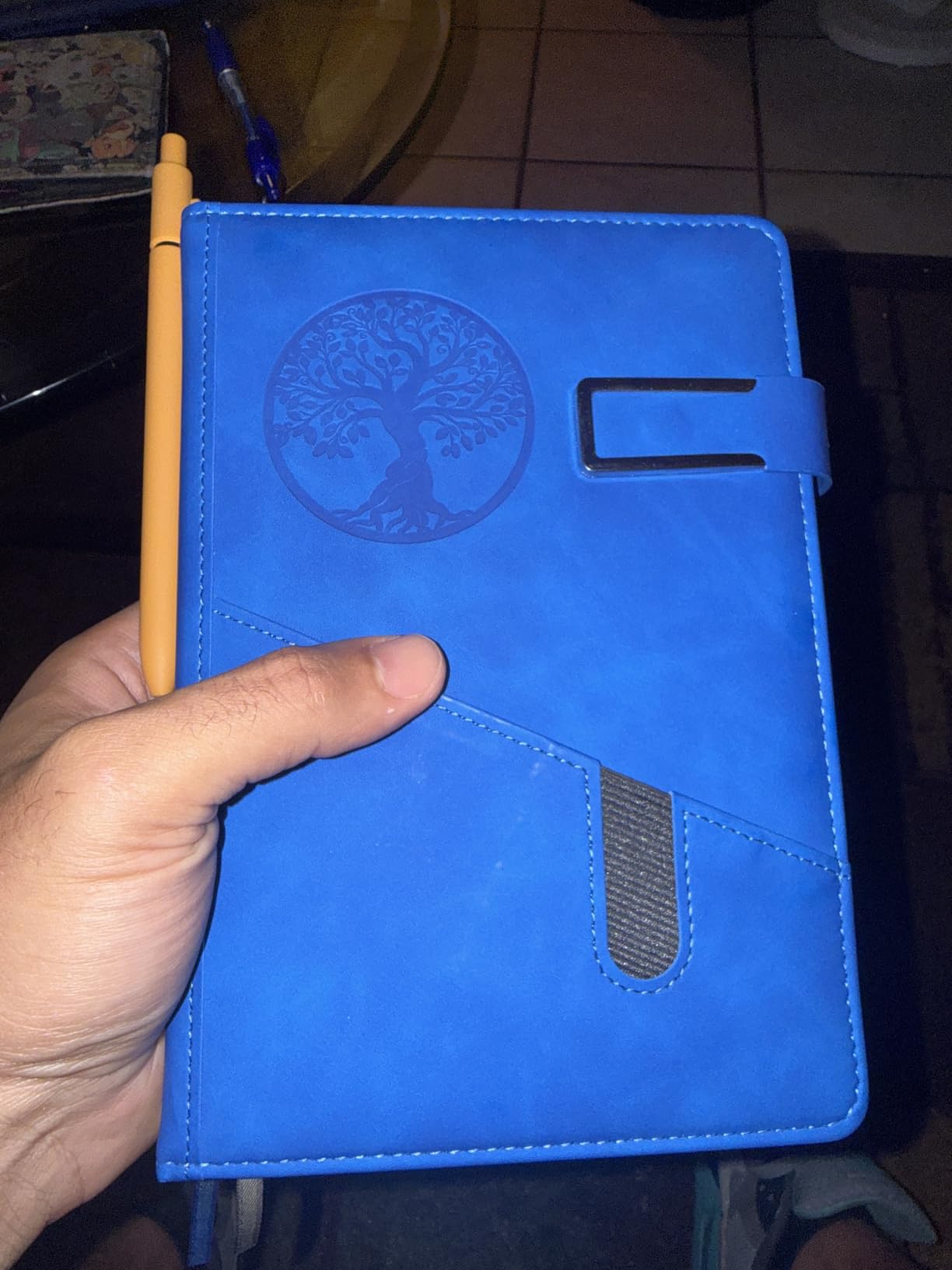 Lined Notebook Journal for Men Women, 365 Pages Numbered College Ruled Notebook, Hardcover Leather Journal with Pen & Gift Box, Thick Daily Diary, Professional Notebooks for Work, School, Business, A5 customer photo 1