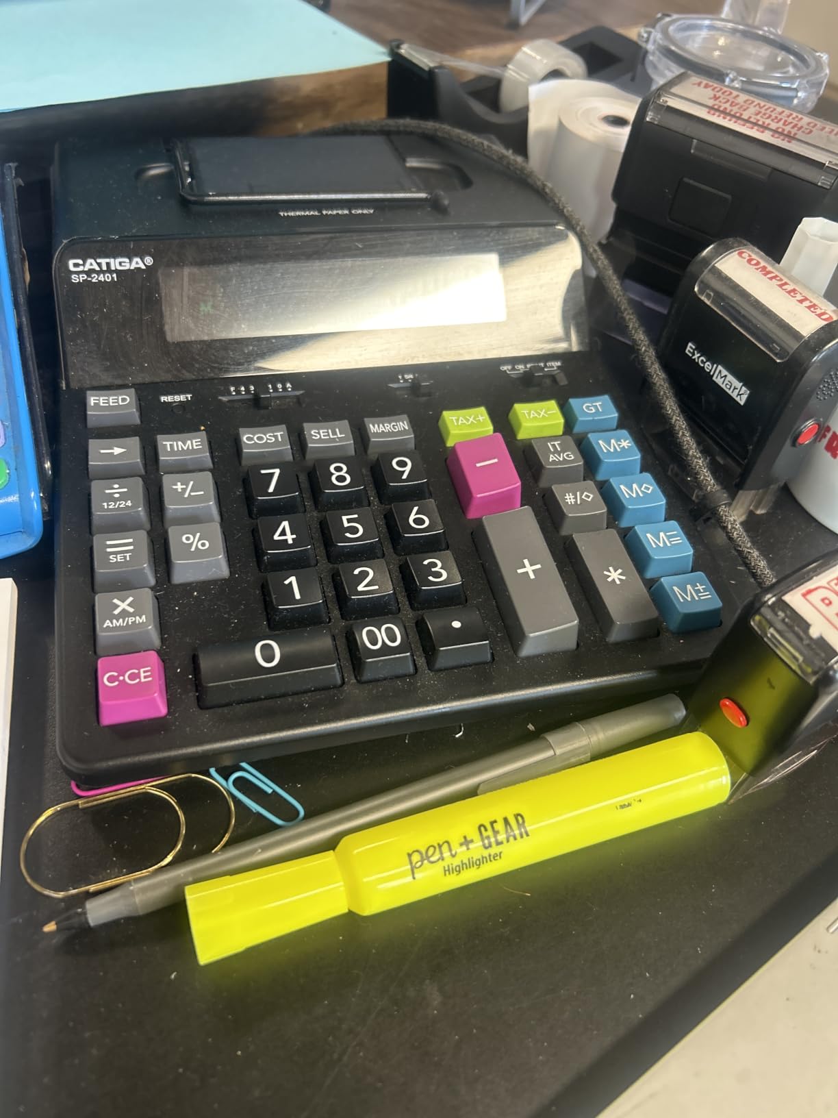 CATIGA 12 Digit Thermal Printing Calculator with Tape Print Out, Ink-Free Adding Machine (SP-2401) customer photo 1