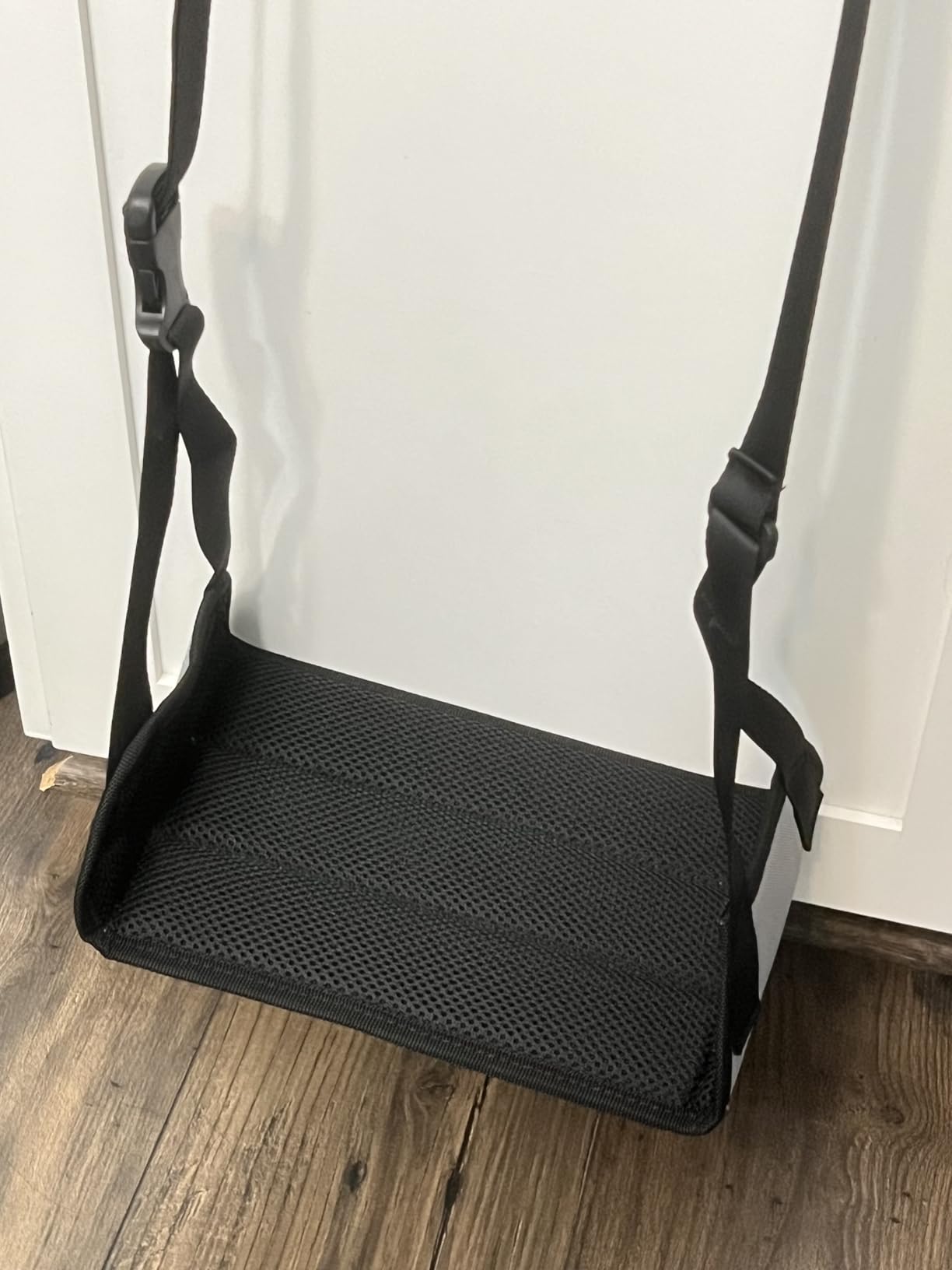 Foot Hammock for Plane Travel, No Collapse Thickened Bamboo Airplane Foot Rest for Long Flight, Desk Foot Hammock with Extended Adjustment Strap to Relax Your Feet, Foot Sling Travel Essentials customer photo 2