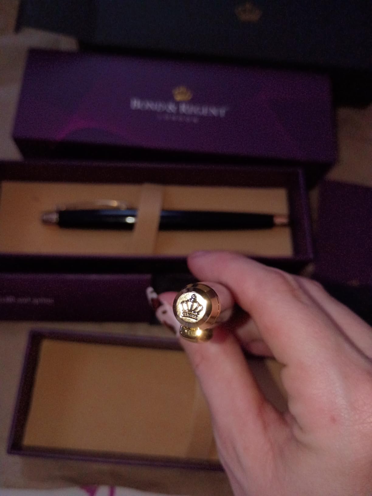 Bond & Regent 24 Karat Gold Luxury Rollerball Pen - Fancy Executive Professional Writing Gift Set for Men & Women, Nice Pens, Royal Blue customer photo 1