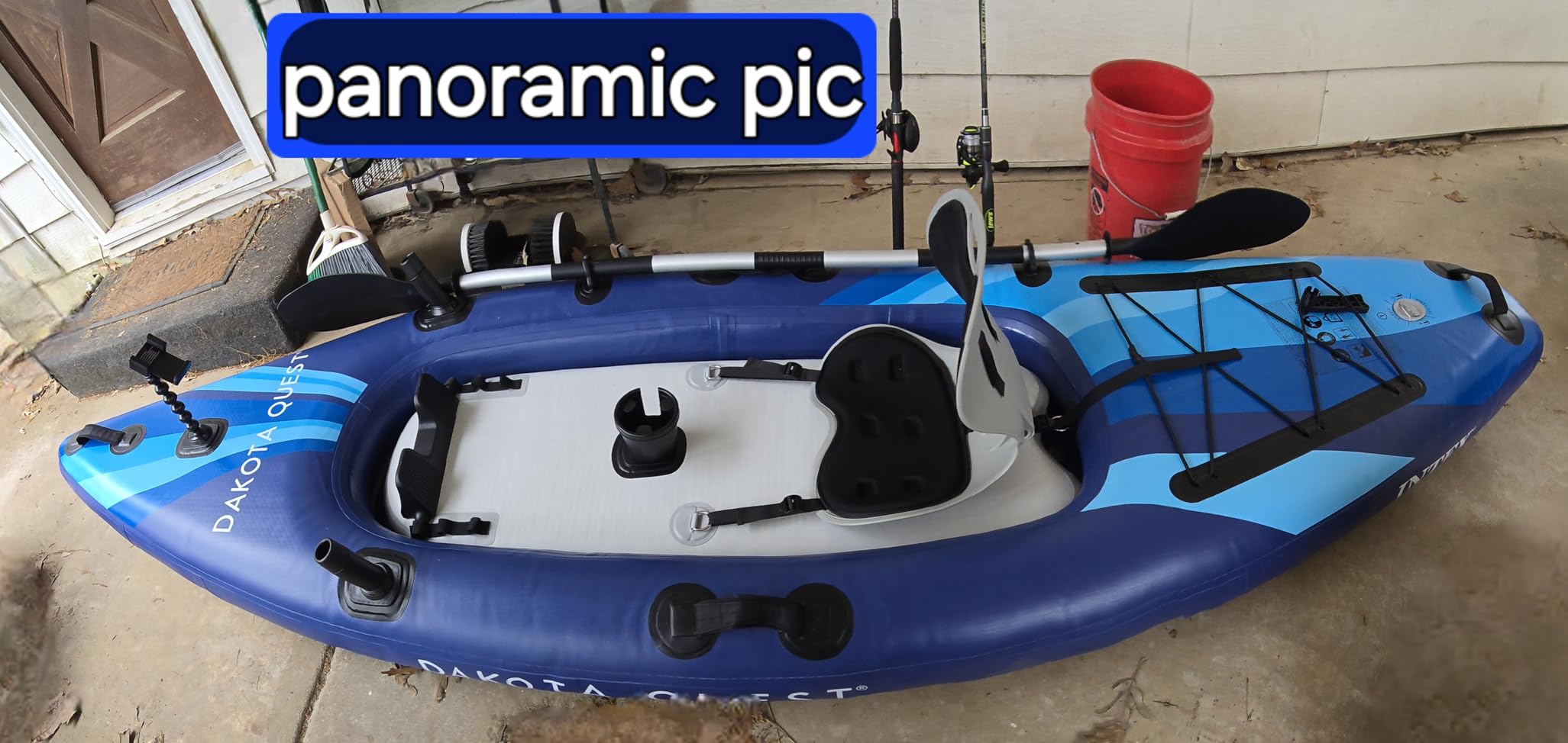 INTEX 68245EP 10.5ft Dakota Quest Sit-On-Top Inflatable Kayak, Kayak Folds into Backpack, 352lbs Capacity, Hand Air Pump, Paddle, Phone/Action Camera Holder Included customer photo 1