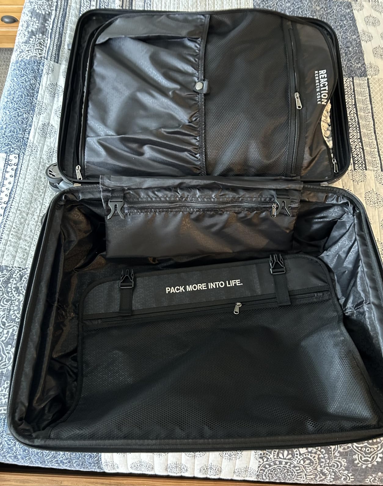 Kenneth Cole REACTION Renegade Luggage Expandable 8-Wheel Spinner Lightweight Hardside Suitcase, Midnight Plum, 20-Inch Carry On customer photo 1