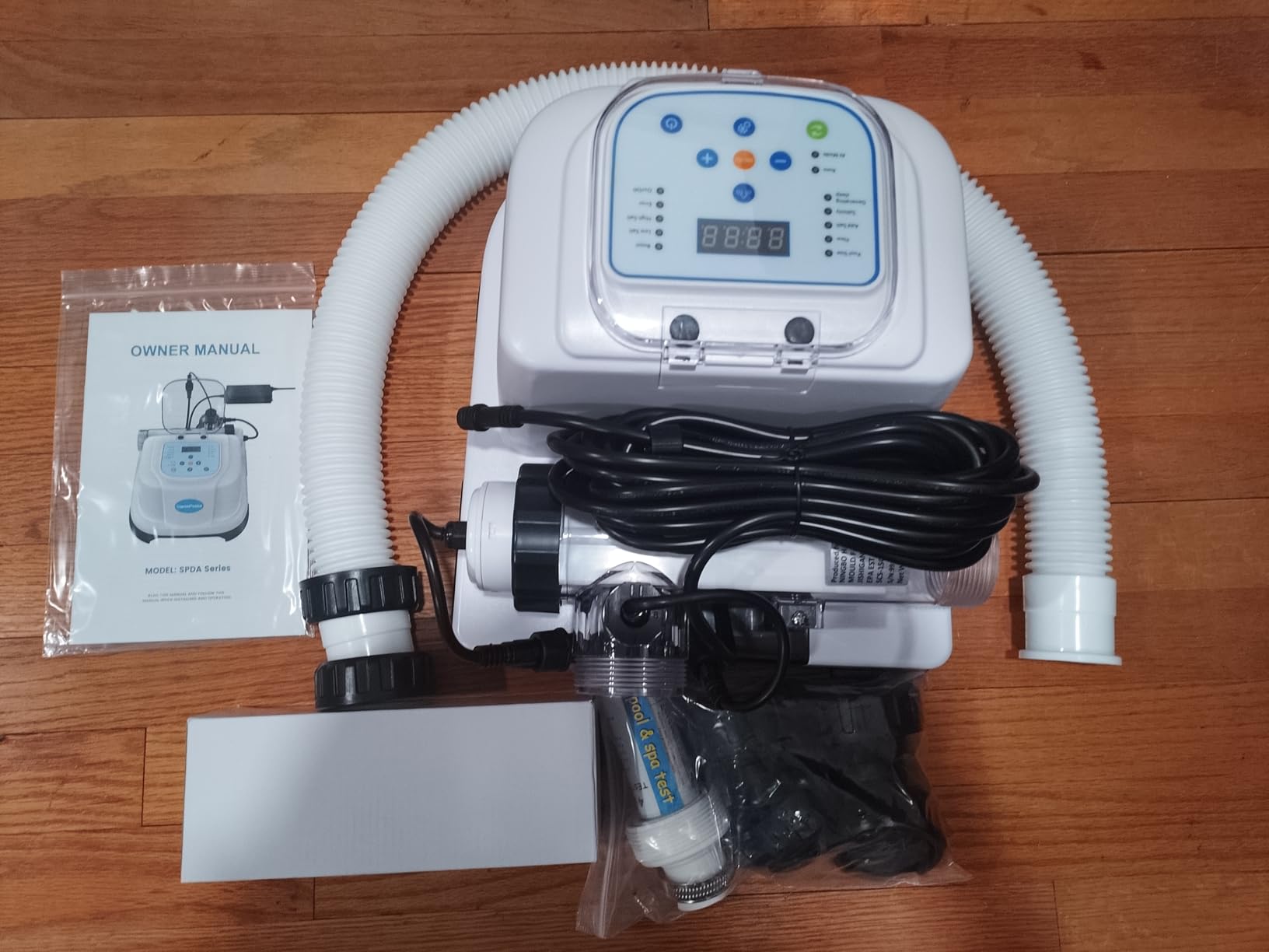 Saltwater Chlorinator System for Above Ground Pools up to 15,000 Gallons | Test Strip Included, Self-Cleaning Saltwater Pool Chlorinator Generator customer photo 2