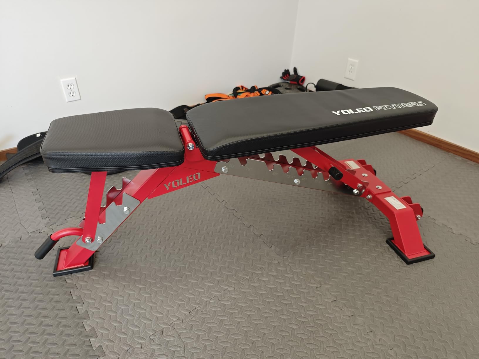 YOLEO Commercial Adjustable Weight Bench 2315LB ASTM Certified - 80% Pre-Assembled Heavy Duty Workout Bench for Home Gym, Decline/Flat/Incline Bench Press customer photo 2