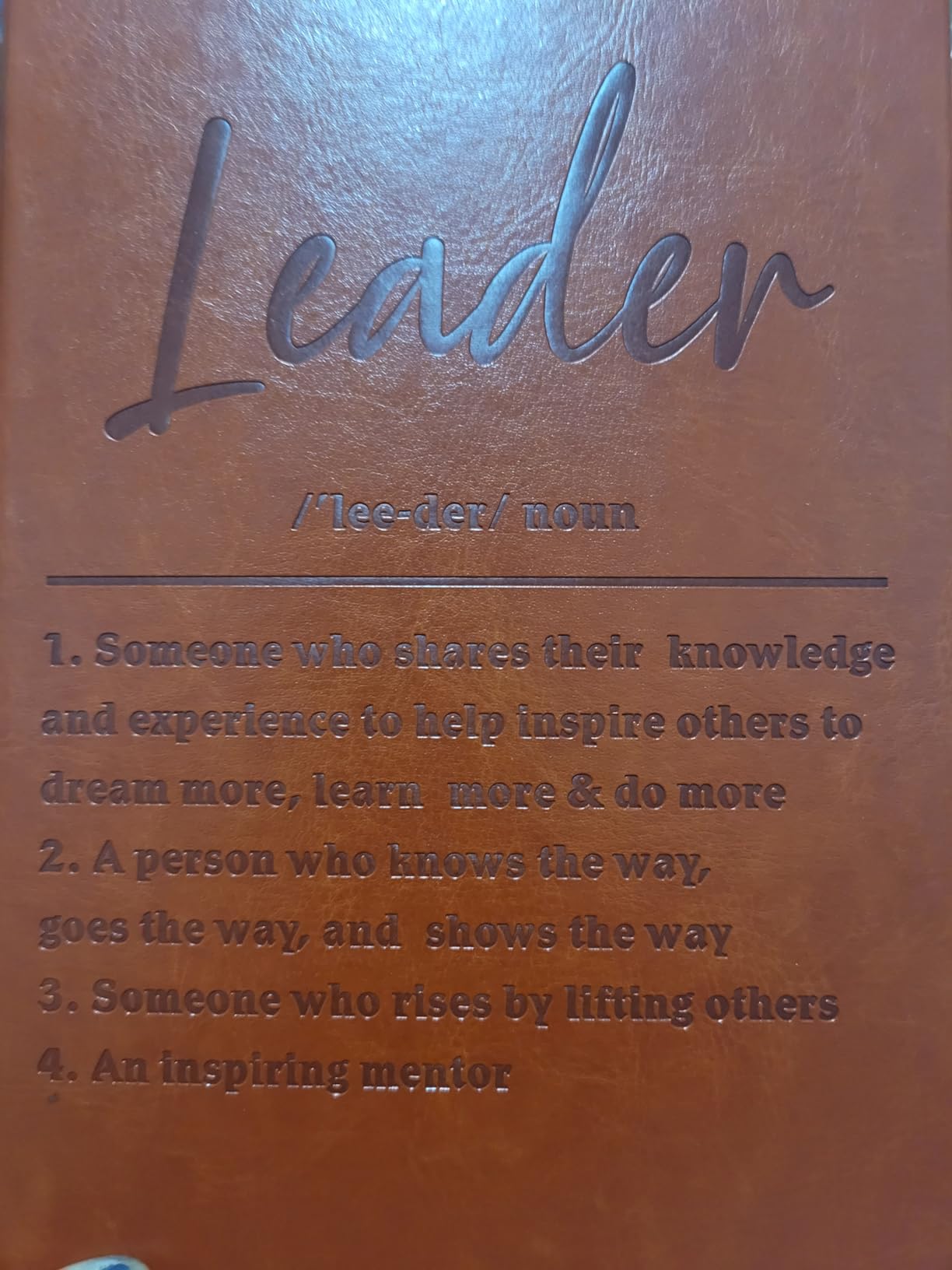 WHLBHG Leader Gifts Boss Line Leather Journal Appreciation Gifts (Cyan) - Leadership Notebook for Writing Executive Notebook for Work Coworkers Manager Gift for Women Men customer photo 1
