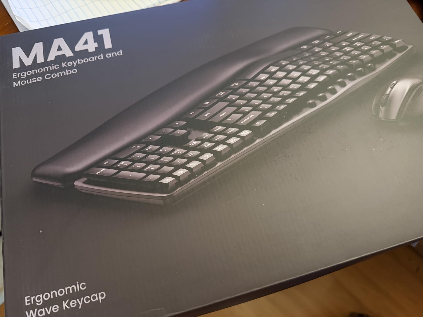 SABLUTE MA41 Quiet Ergonomic Wave Keyboard and Mouse Combo with Soft Leather Palm Rest customer photo 2