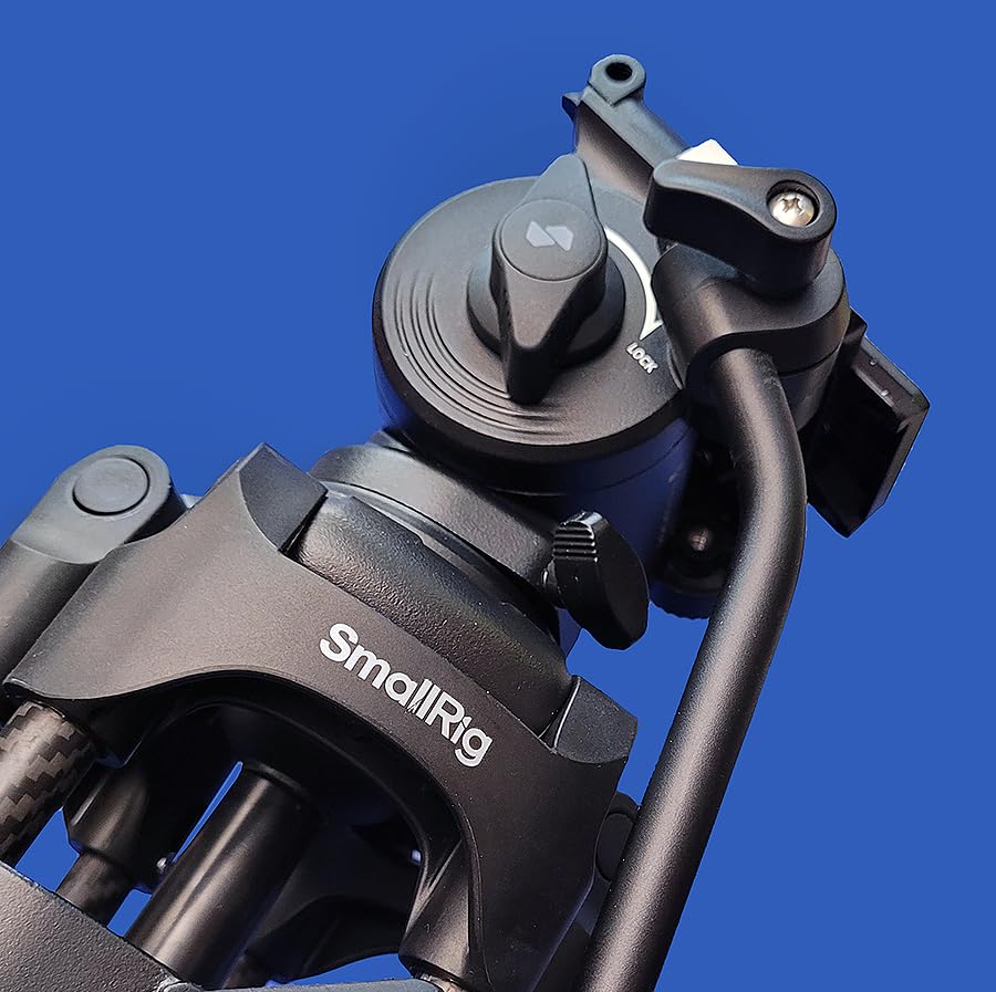 SMALLRIG 73''/186cm Heavy Duty Aluminum Alloy Video Tripod, Max Load 8kg (18lbs), Fluid Head with +85° to -78 Tilt Range, Compact Travel Tripod Weight 3.1kg(6.8lbs), Folded Height 88cm, AD-14 customer photo 1