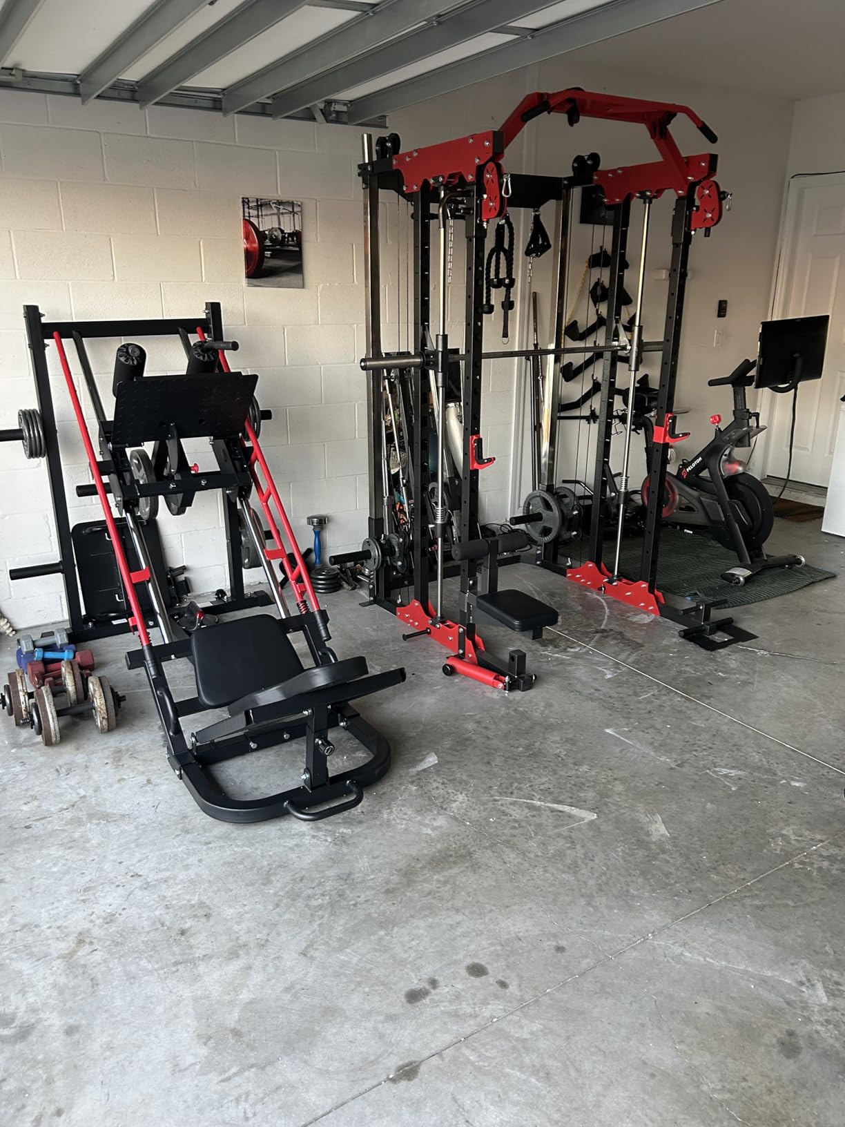 ALL10 All-in-One Smith Machine Home Gym, Multi-Functional Power Rack | 1:1 or 2:1 Pulley Ratio, Cable Crossover, Squat Rack with Leg Press, LAT Pull-Down Seat, 2000LB Weight Capacity customer photo 2