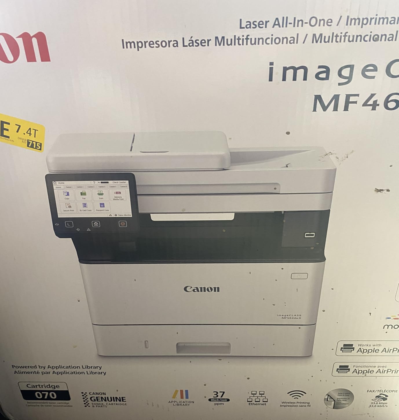 Canon imageCLASS MF462dw II Wireless Monochrome Duplex Laser All-in-One Printer with Scanner, Copier and Fax customer photo 1