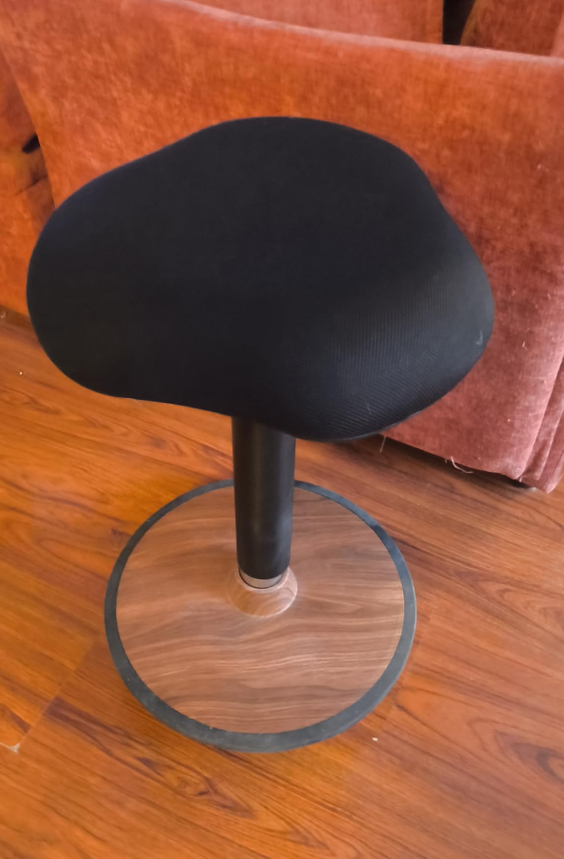 Adult Wobble Stool - Anti-Fatigue Standing Desk Stool with 360° Rocking Non-Slip Curved Base, Height Adjustable 22-32 Inch Standing Chair for Home & Office, Walnut customer photo 1