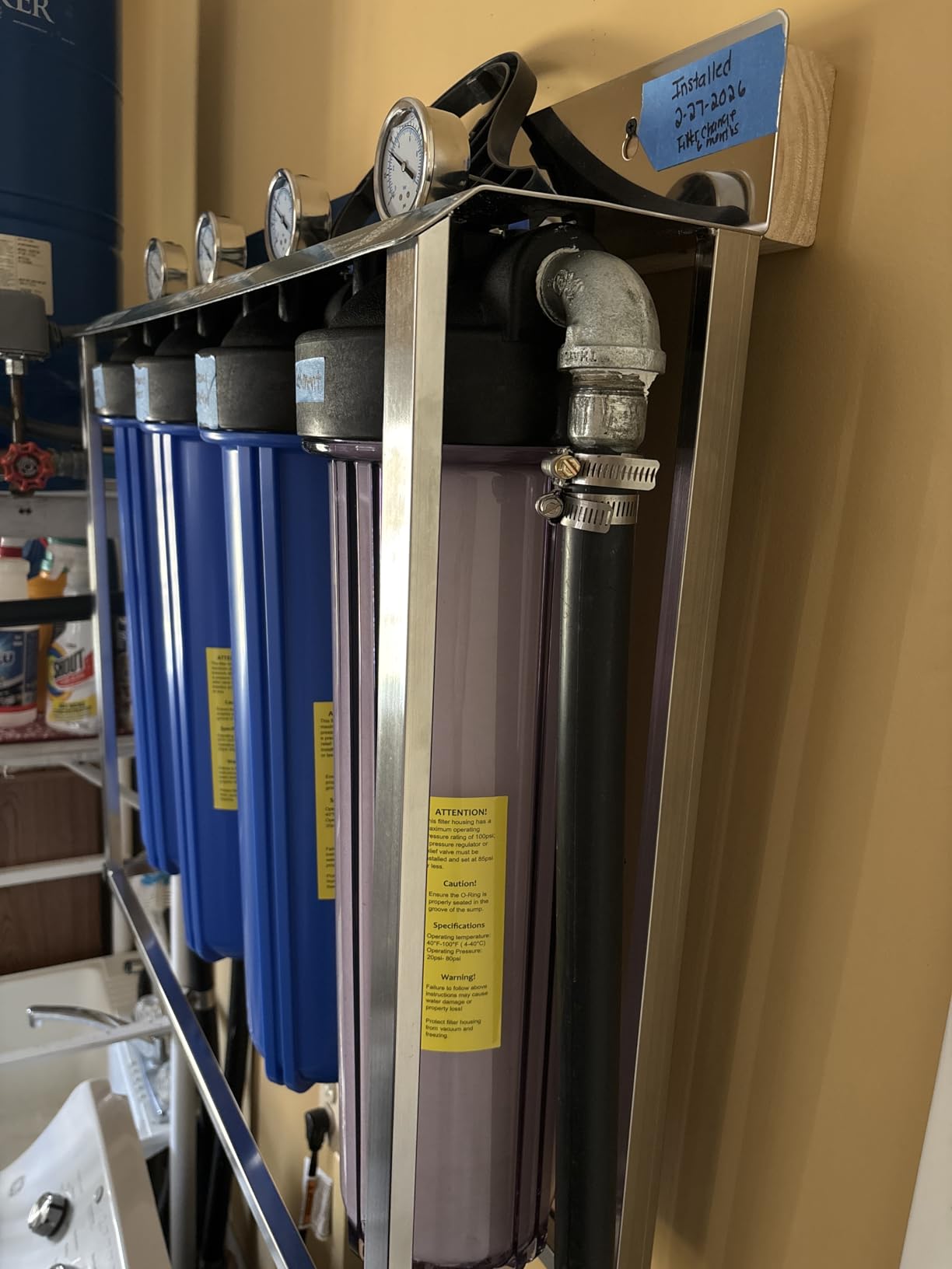 NU Aqua 4 Stage Salt Free Water Softener Whole House Filter System customer photo 1