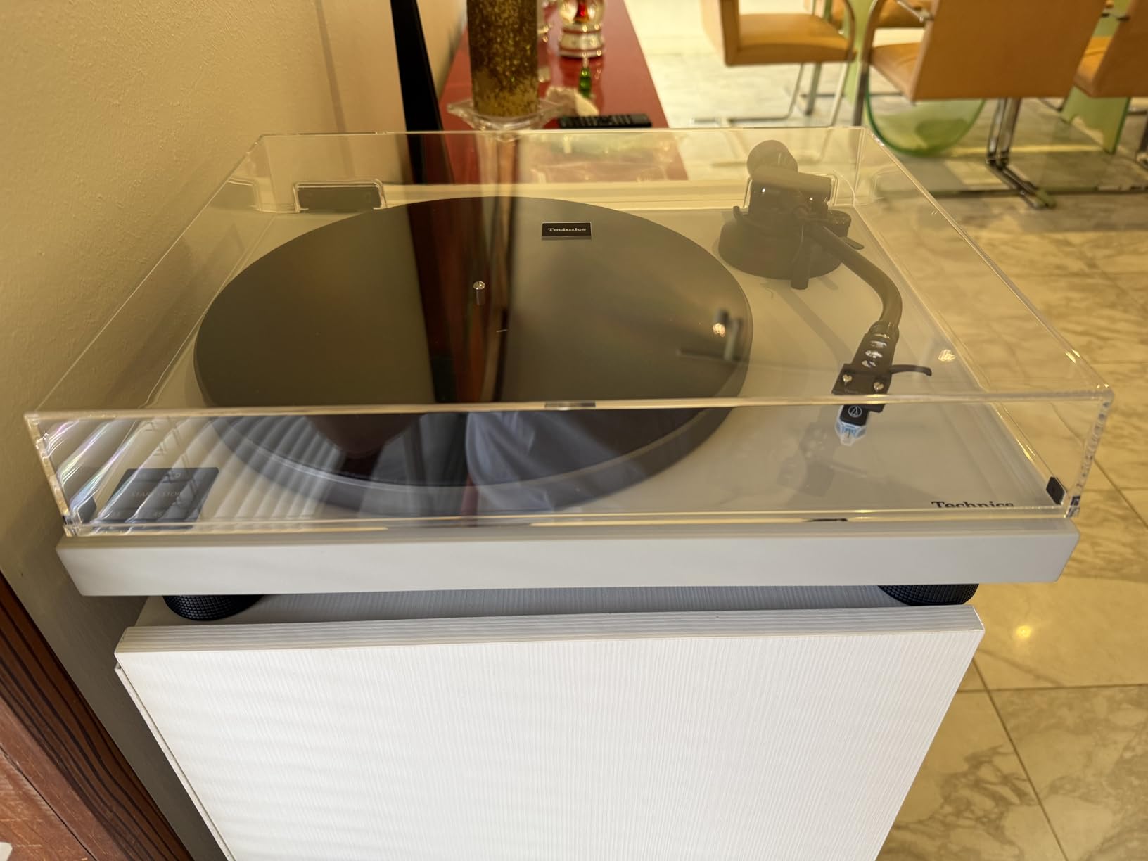 Technics Turntable, Premium Class HiFi Record Player with Coreless Direct Drive Motor and Bluetooth, Stable Playback, Audiophile-Grade Cartridge and Precision Tonearm, SL-40CBT-K, Aluminum customer photo 2