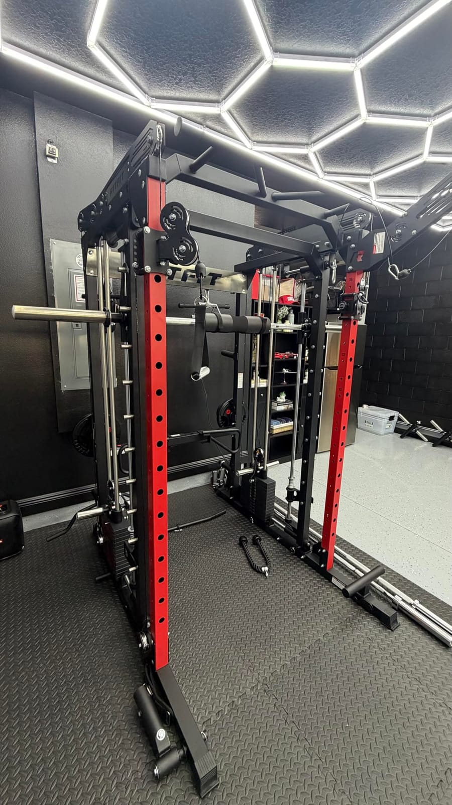 RitFit M2 3D Smith Machine with Steel Weight Stack, 60x60mm Power Cage | All-in-One 286lbs Weight Stack, Cable Crossover, 2000lbs Capacity Power Cage customer photo 1