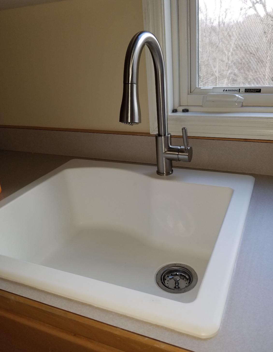 WEWE Touchless Kitchen Faucet with Soap Dispenser Set, Brushed Nickel | 3-Mode Sprayer, 360° Swivel, Pull-Down Hose, SUS 304, 1- or 3-Hole Fit, Ceramic Cartridge, Easy-Clean Nozzles customer photo 2