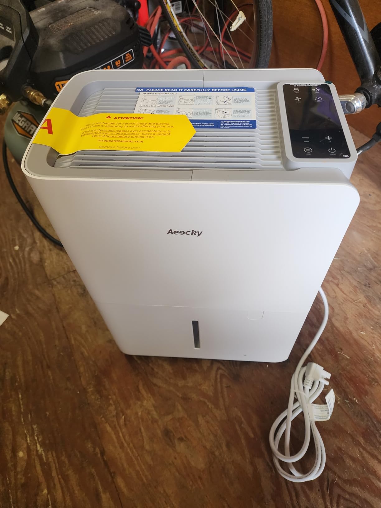 50 Pint/Day, 3500Sq.Ft Compressor Dehumidifier with Drain Hose | 0.8 Gallon Water Tank Capacity, for Basement, Home, Bedroom, Bathroom, RV, Garage, Intelligent Humidistat, Quiet customer photo 1