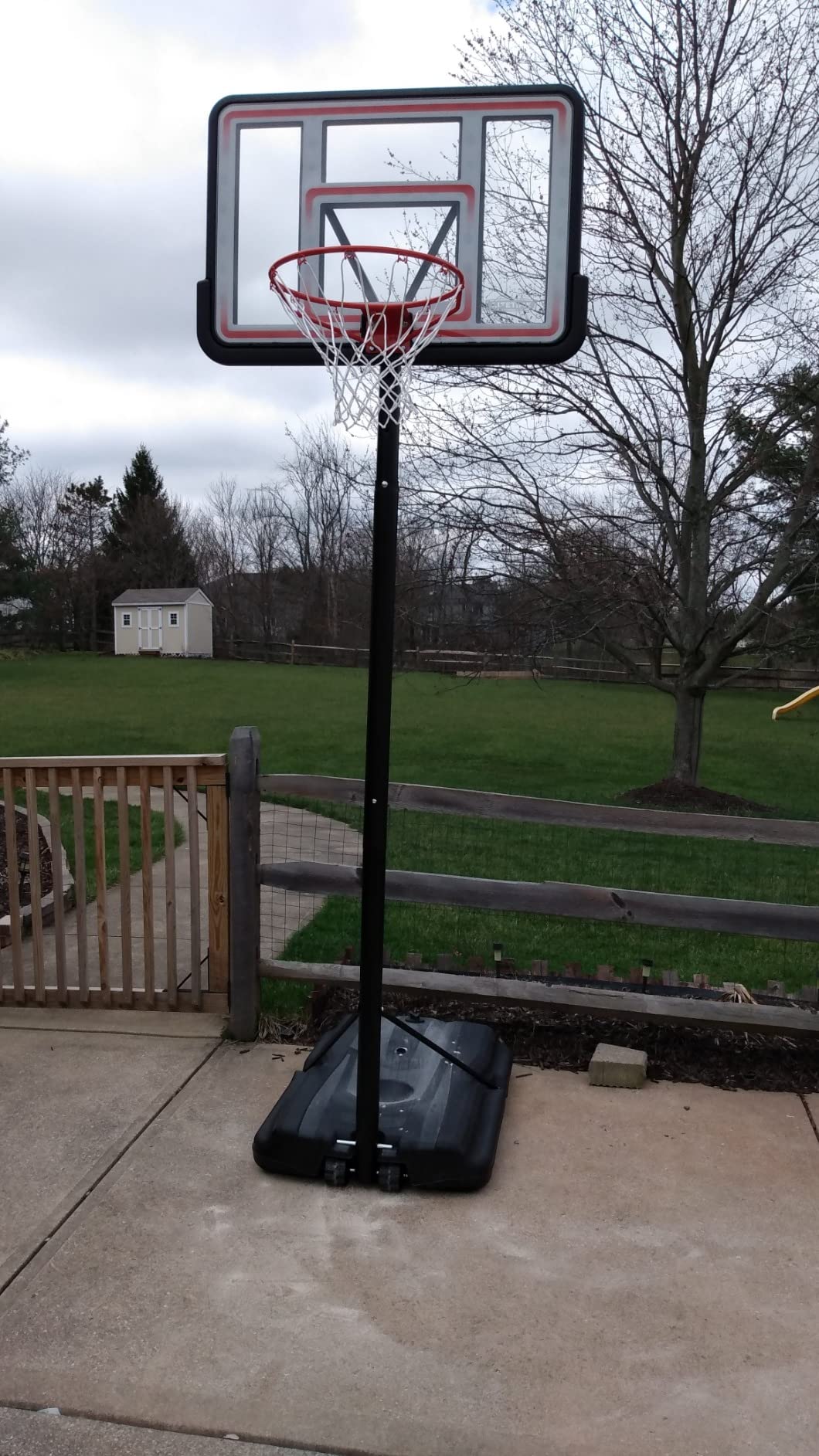 Lifetime NBA League Edition Portable Basketball Hoop, Adjustable Height 7.5-10 Ft, 44 Inch Shatterproof Polycarbonate Backboard, Steel Frame customer photo 1