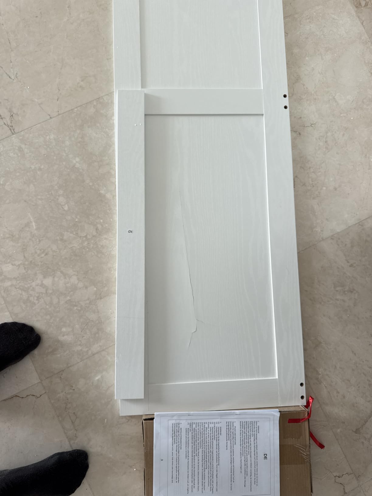 ANCTOR 3-Door Armoire Wardrobe Closet with Mirror and 2 Hanging Rods customer photo 2