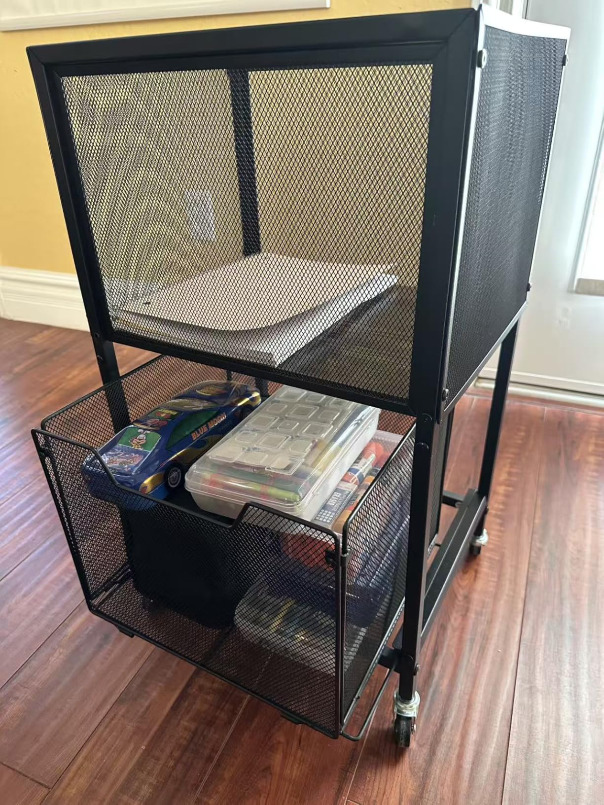 Tiaoheka Rolling File Cart, Mobile File Cabinet with Wheels Hanging Files, Hanging File Organizer Fit Letter/Legal Size Beside Under Desk for Office, Home (Patent Pending) customer photo 2