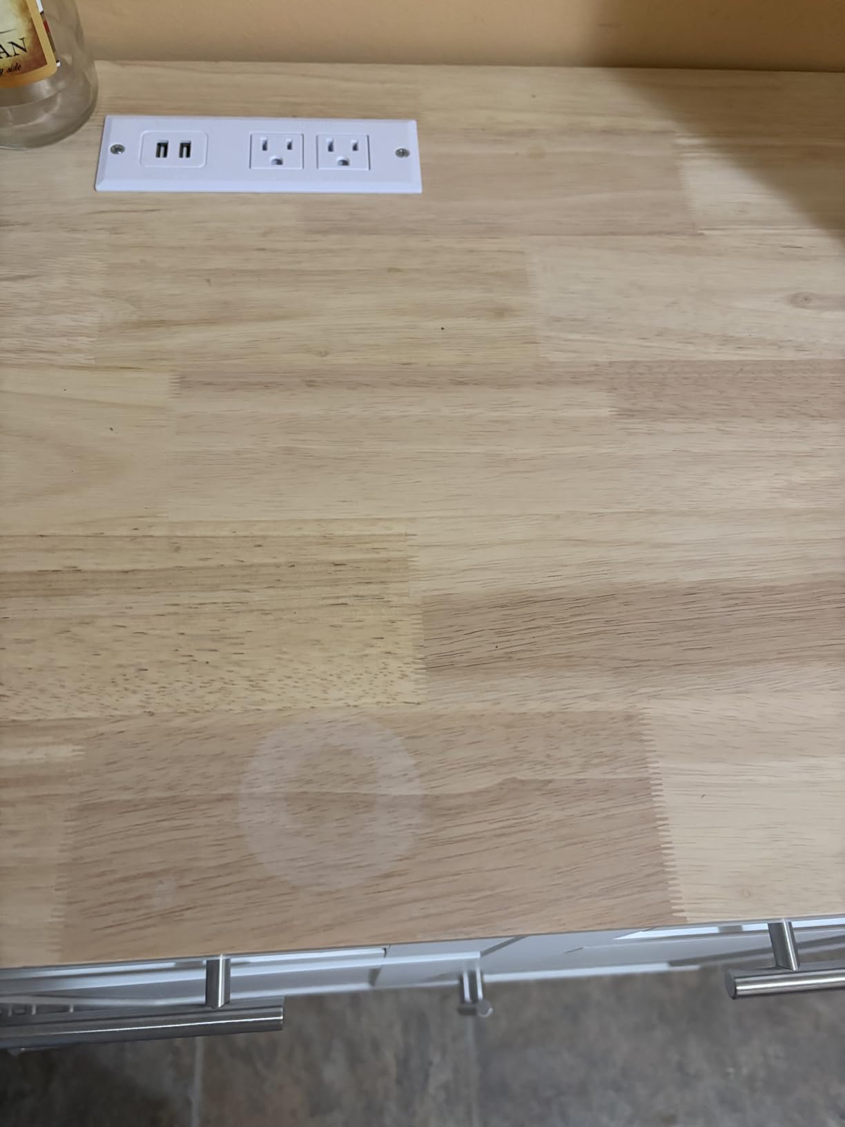 Dripex 53'' Rolling Kitchen Island with Power Outlet, Drop Leaf & Trash Can customer photo 1