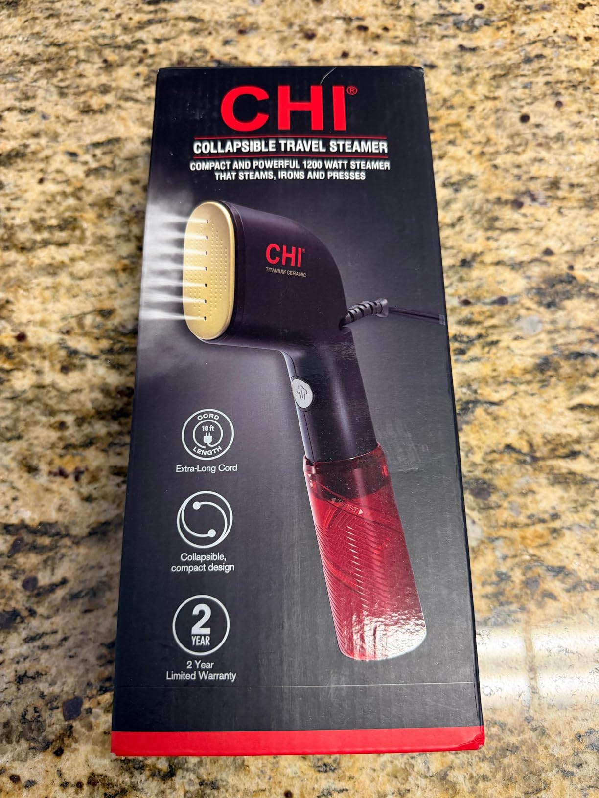Collapsible Travel 2-in-1 Handheld Garment Steamer & Steam Iron | 1200 Watts, 120 ml Water Tank customer photo 2
