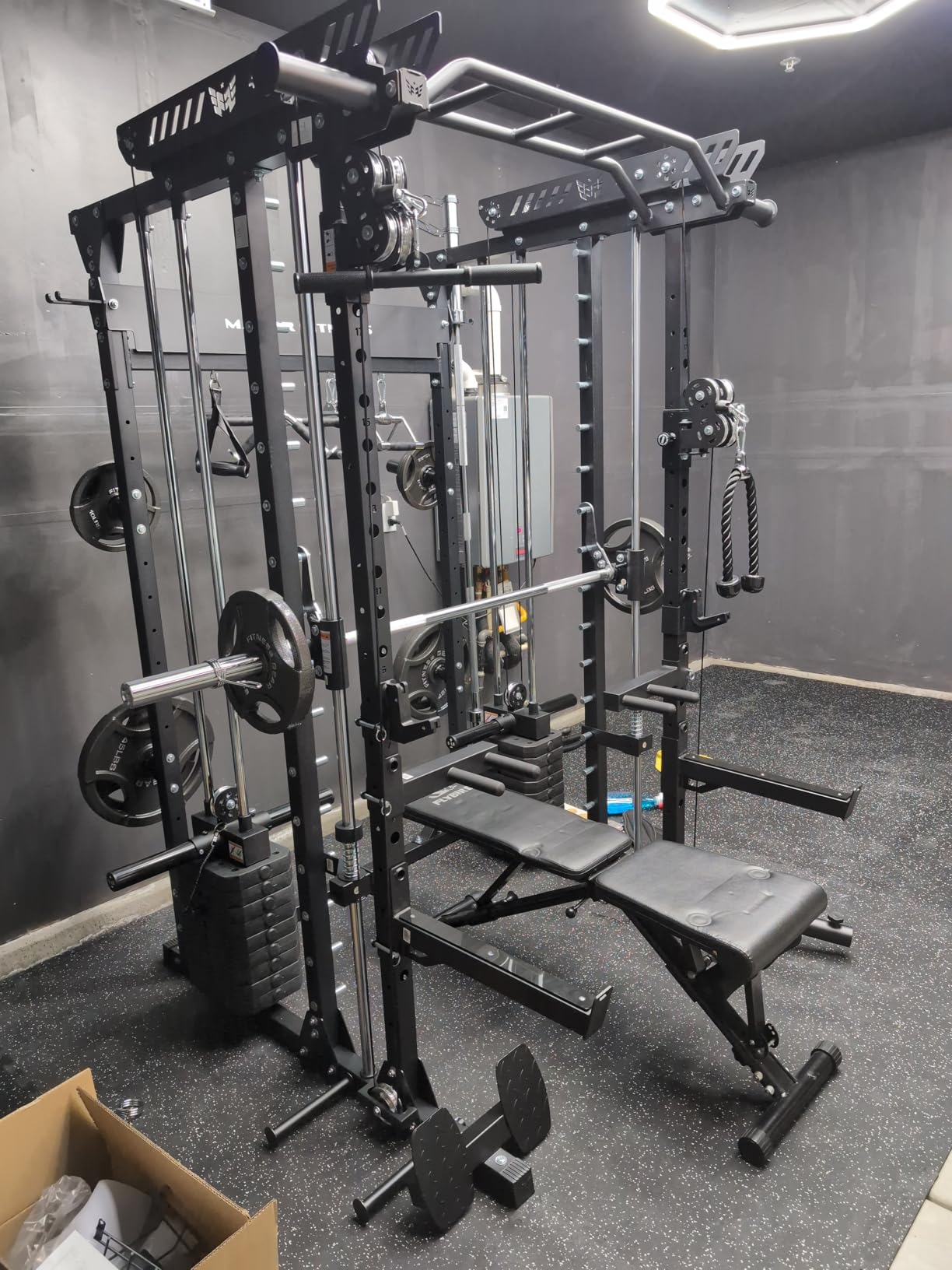 Major Fitness Drone MAX V Smith Machine with Weight Stacks, All-in-One Home Gym Squat Rack--2500LB Capacity, Dual LAT Pull-Down Systems & Cable Crossover Machine, Heavy-Duty Full-Body Workout Machine customer photo 1