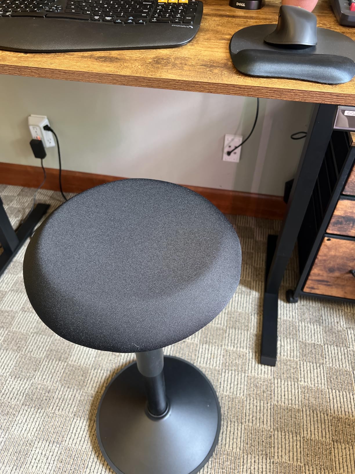 Standing Desk Stool Chair, Height Adjustable Stool 21-31 inch for Office and Classroom, Swivel seat, Anti-Slip Bottom Ergonomic Wobble Stool with Rocking Motion, Orange customer photo 1