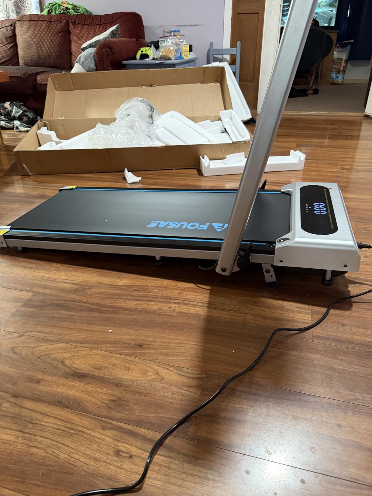 5 in 1 Foldable Treadmill, 7.5 MPH Treadmills for Home with App Compatible, Treadmill with 10% Incline, 3.0HP Brushless Drive, Remote Control and LED Display, 12 HIIT Programs, 400 LBS Capacity customer photo 1