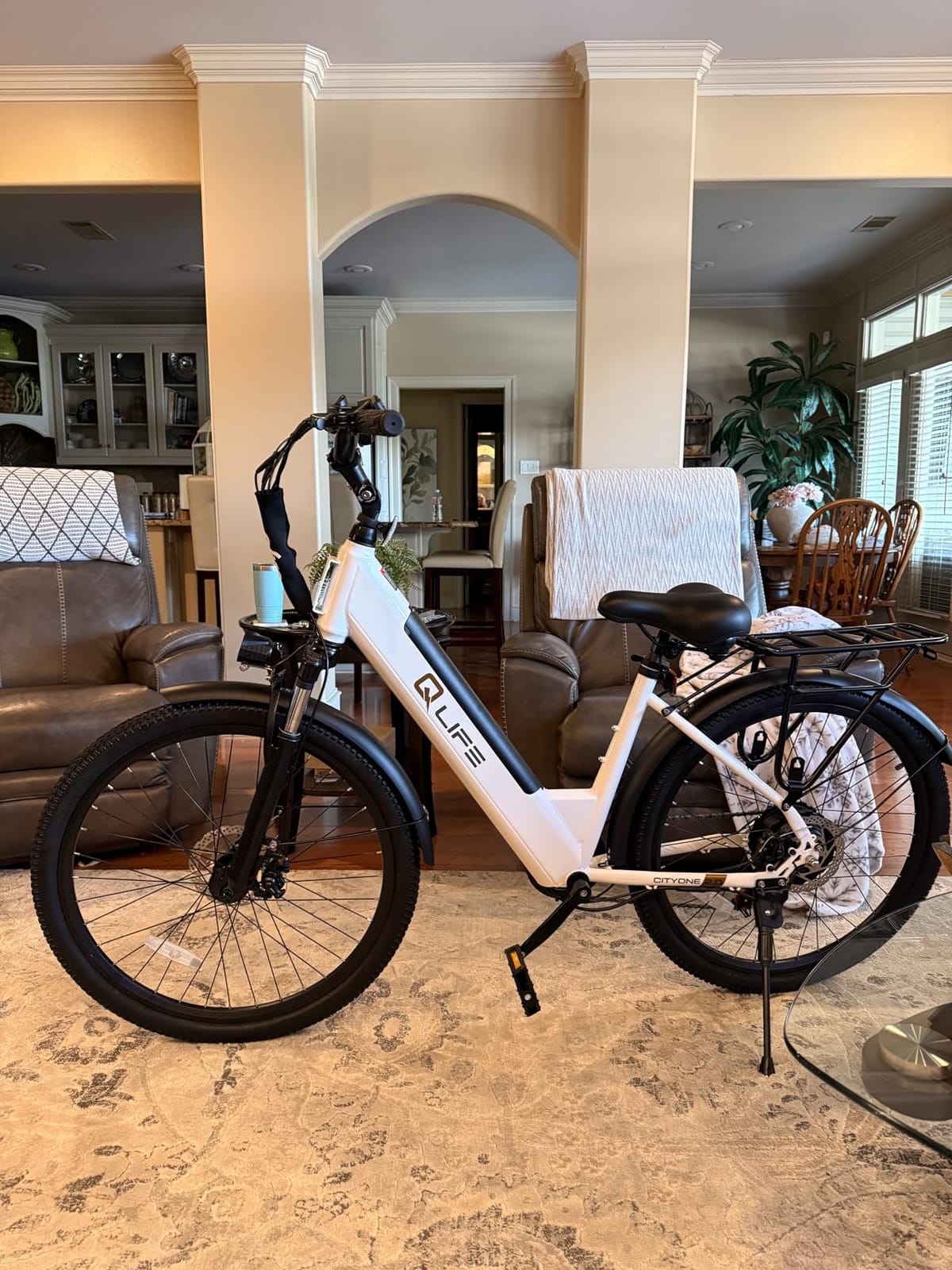 Qlife Cityone 2.0 Electric Bike for Adults,Up to 65Miles Range,1200W Peak Motor 26