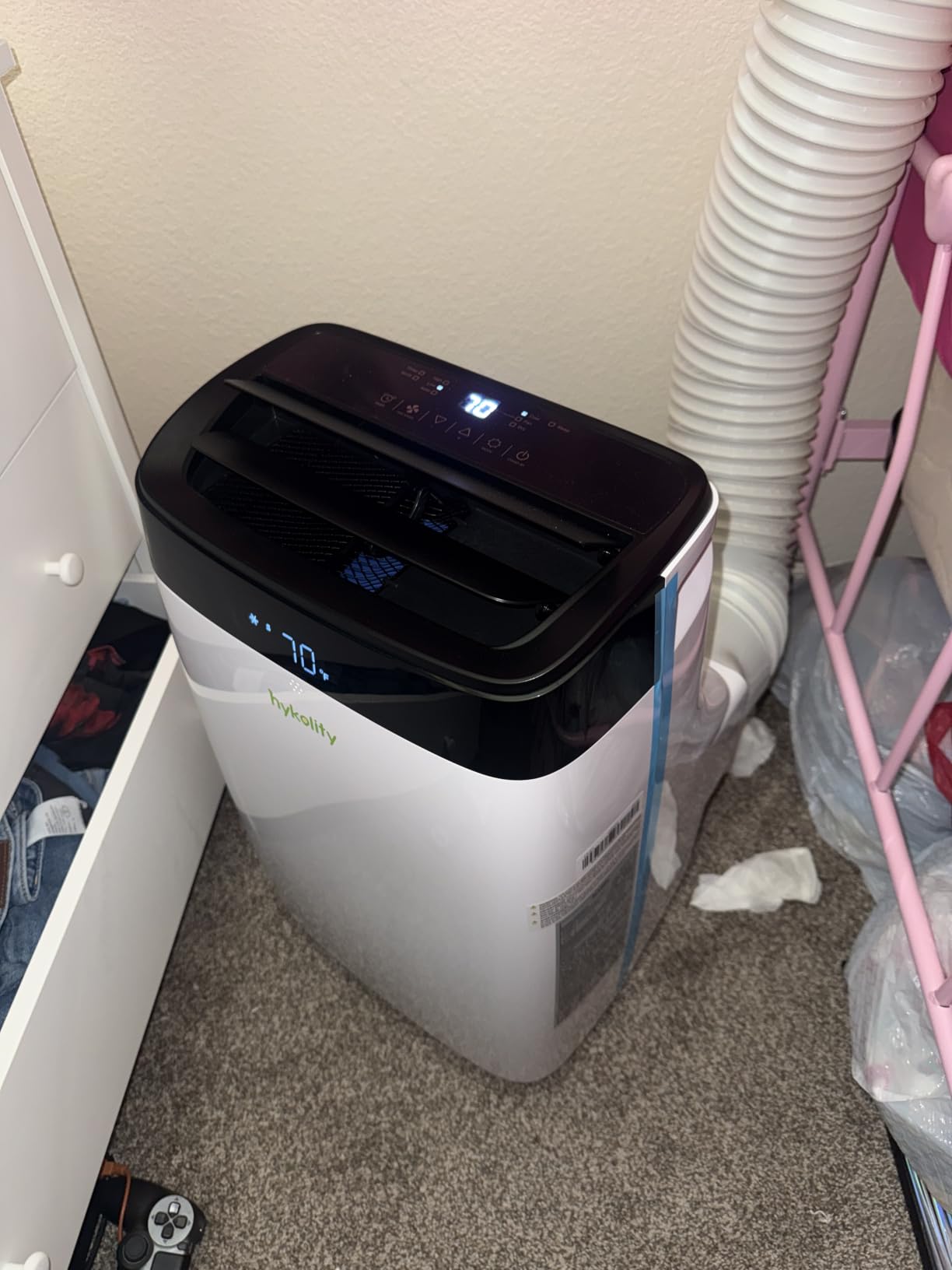 Hykolity WiFi Enabled Portable Air Conditioners 14,000 BTU, Cools Rooms Up To 700 Sq.Ft, 42dB Dual Motor 5 in 1 Quiet Smart AC Unit customer photo 1