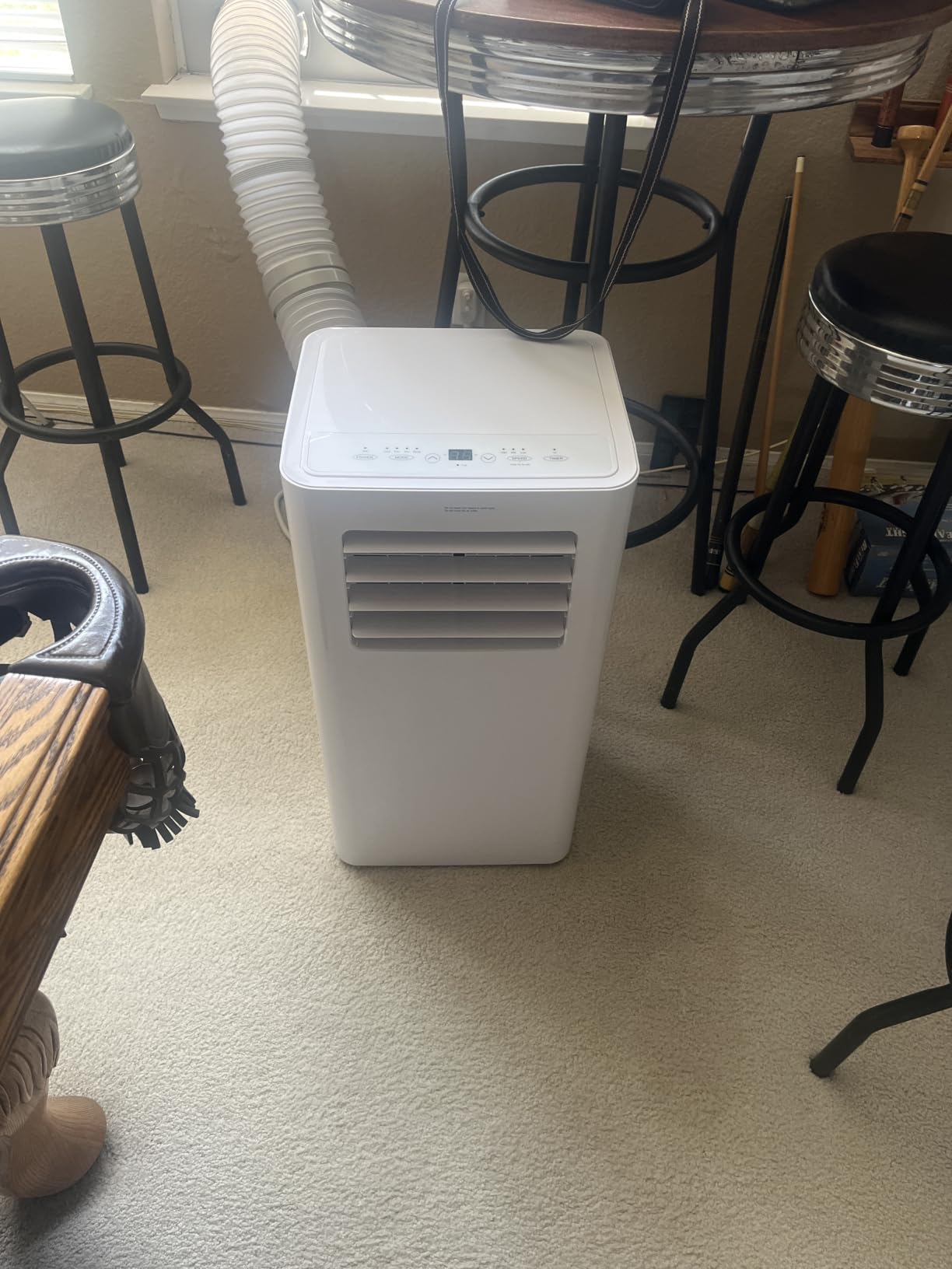 EUHOMY Portable Air Conditioners 12,000 BTU, 5-in-1 Portable AC Unit Up to 550 Sq.Ft. for Bedroom with Cool, Heat, Fan, Dehumidifier, Sleep, AC Units with LED Remote & 24H Timer, Installation Kits customer photo 1
