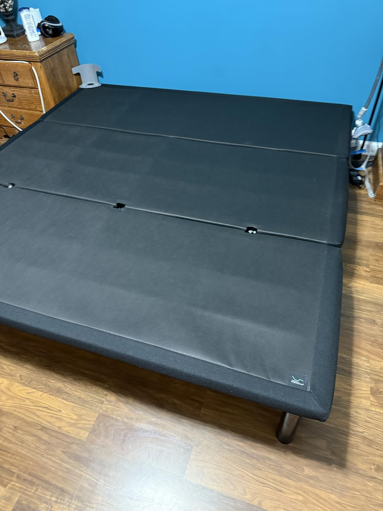 Adjustable Bed Frame with Massage, Wireless Remote, Head Foot Incline, USB, Underbed Light - Heavy Duty Platform, Zero Gravity Bedframe (King, Adjustable Bed Frame with Massage) customer photo 2