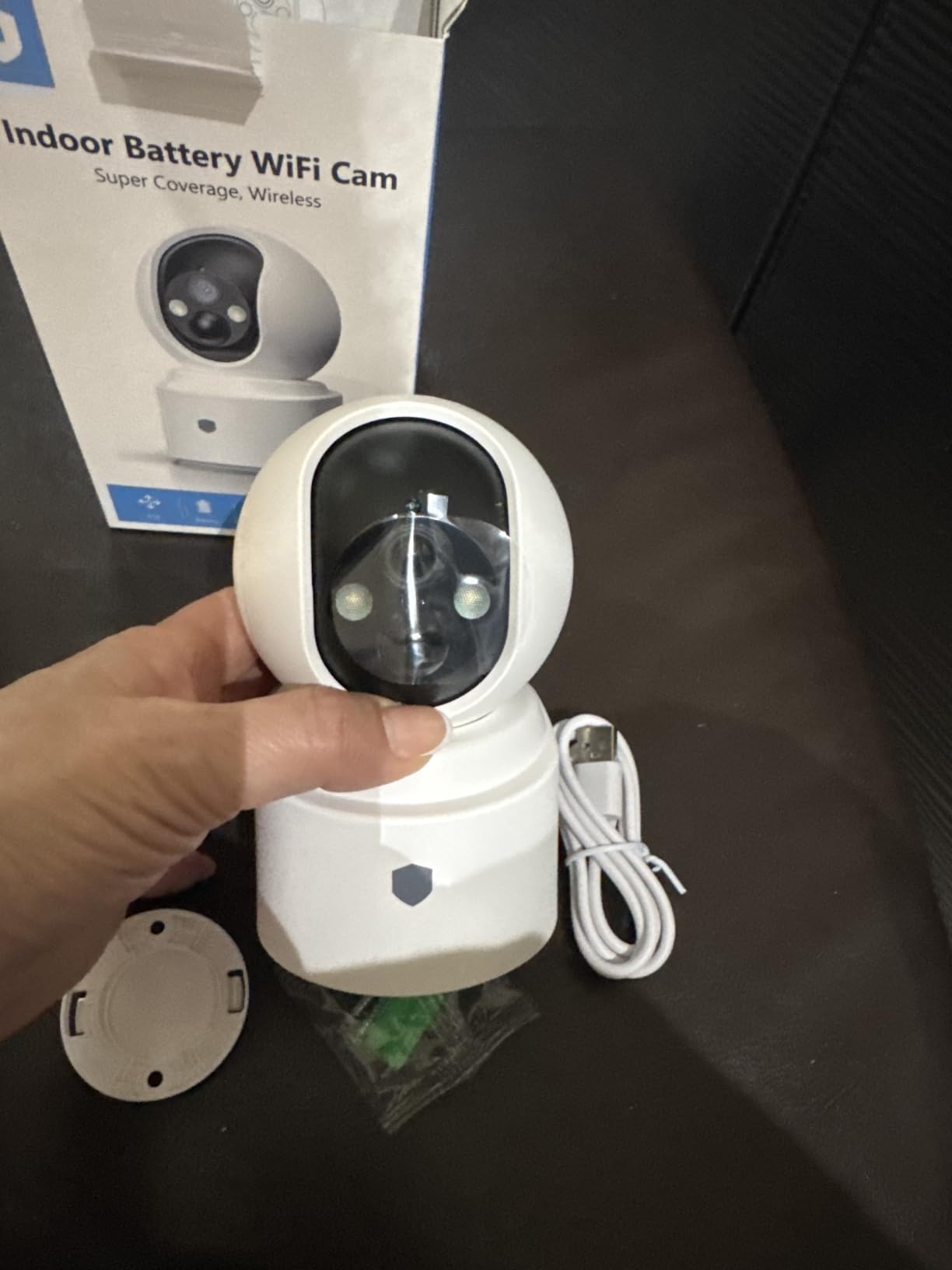 Noonkey Battery Powered Wireless Indoor Security Camera, 4MP HD Pan/Tilt Pet Camera w/ 6000mAh Rechargeable, 5G&2.4G WiFi 6,Motion Detection, Color Night Vision, 2-Way Talk, Home/Pet/Baby Monitoring customer photo 1