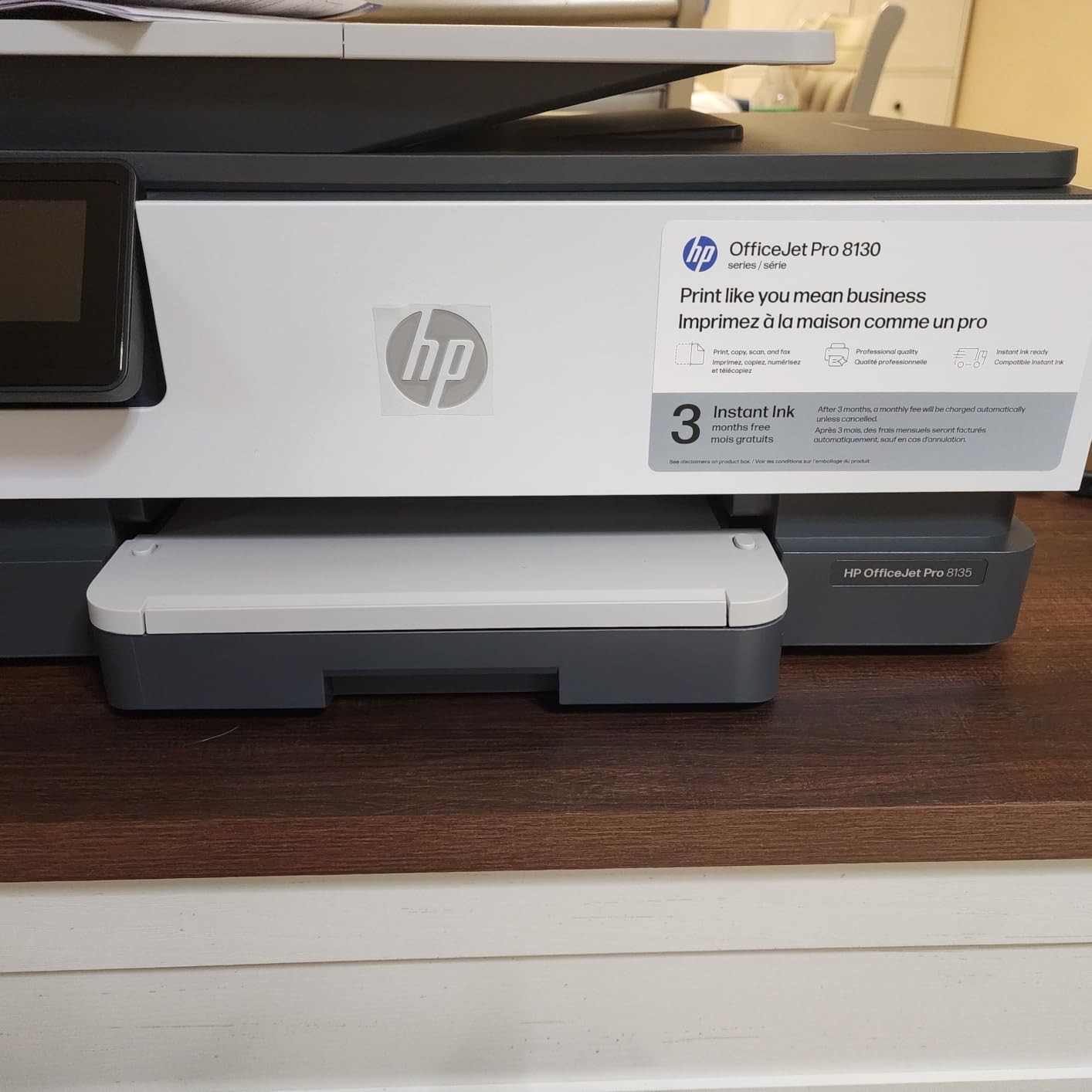 HP OfficeJet Pro 8135 Wireless All-in-One Color Inkjet Printer, Print, Scan, Copy, Fax, ADF, Duplex Printing Best-for-Home-Office, 3 Month Trial of Instant Ink Included, AI-Capable (C2VK1A) customer photo 2