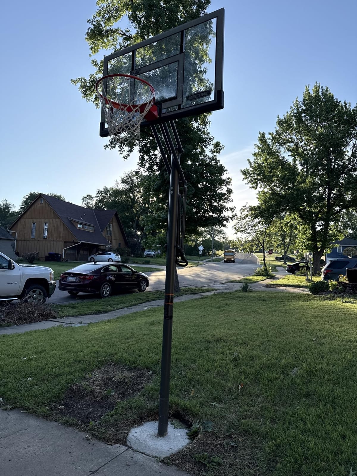 Lifetime NBA In-Ground Basketball Hoop, 54 Inch Shatterproof Backboard, Adjustable Height 7.5-10 Ft, Power Lift Adjust, Slam-It Pro Rim customer photo 2