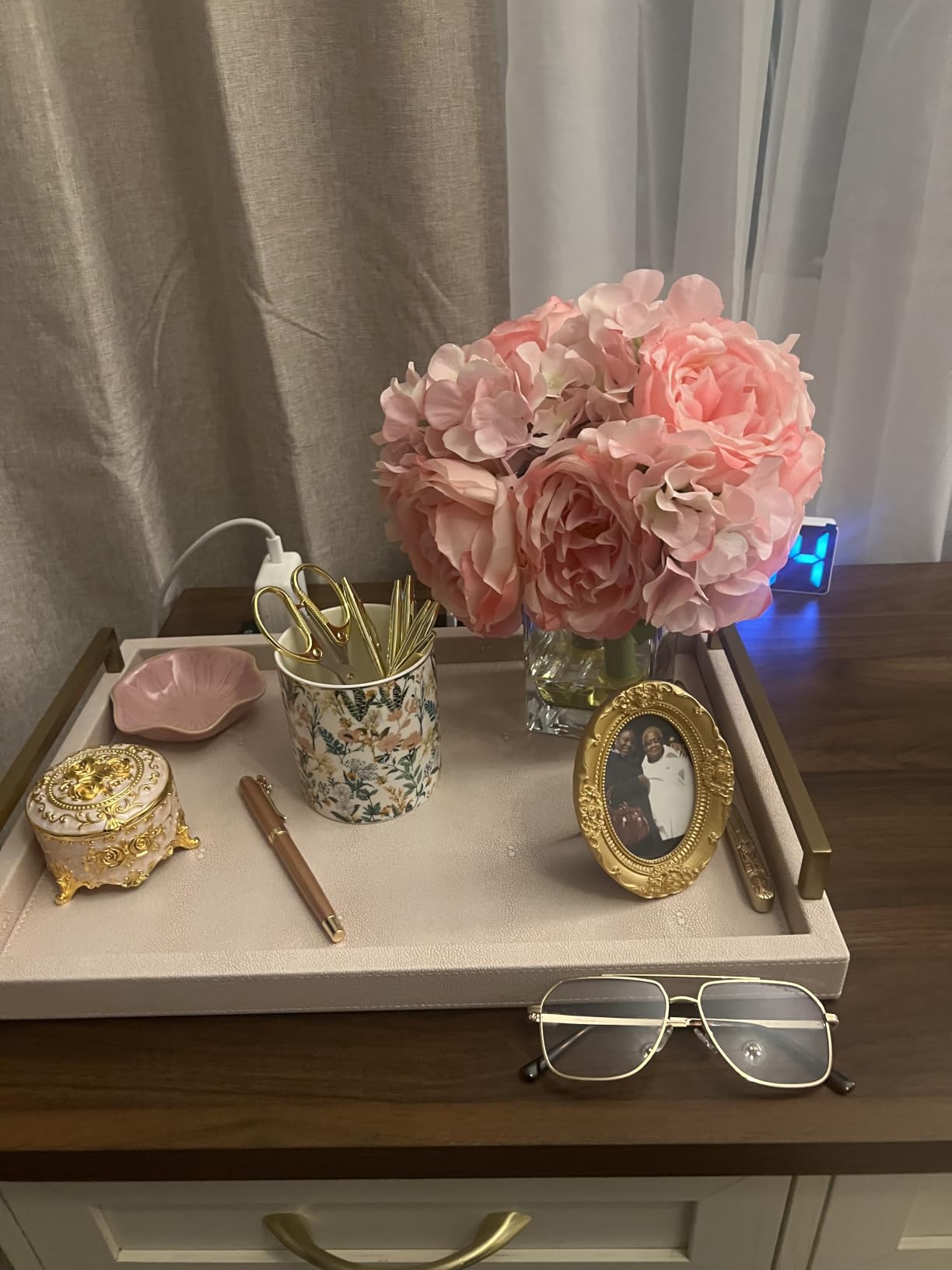 Butterfly & Pearl Rollerball Pen Gift Set for Women, Rose Gold | Jewelry-inspired butterfly & pearl design; solid brass, glossy finish, German refill; for graduations and new beginnings customer photo 1